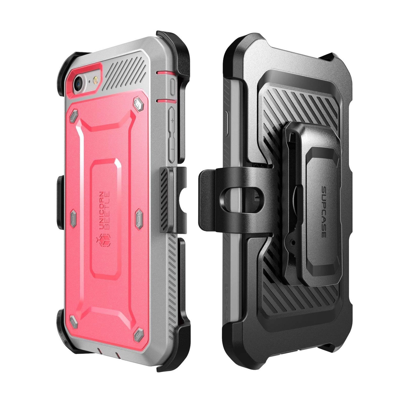 iPhone SE Unicorn Beetle Pro Case - Shockproof Full Body Protective Cover with Screen Protector, Pink - Perfect for Outdoor Activities, Travel & Everyday Use