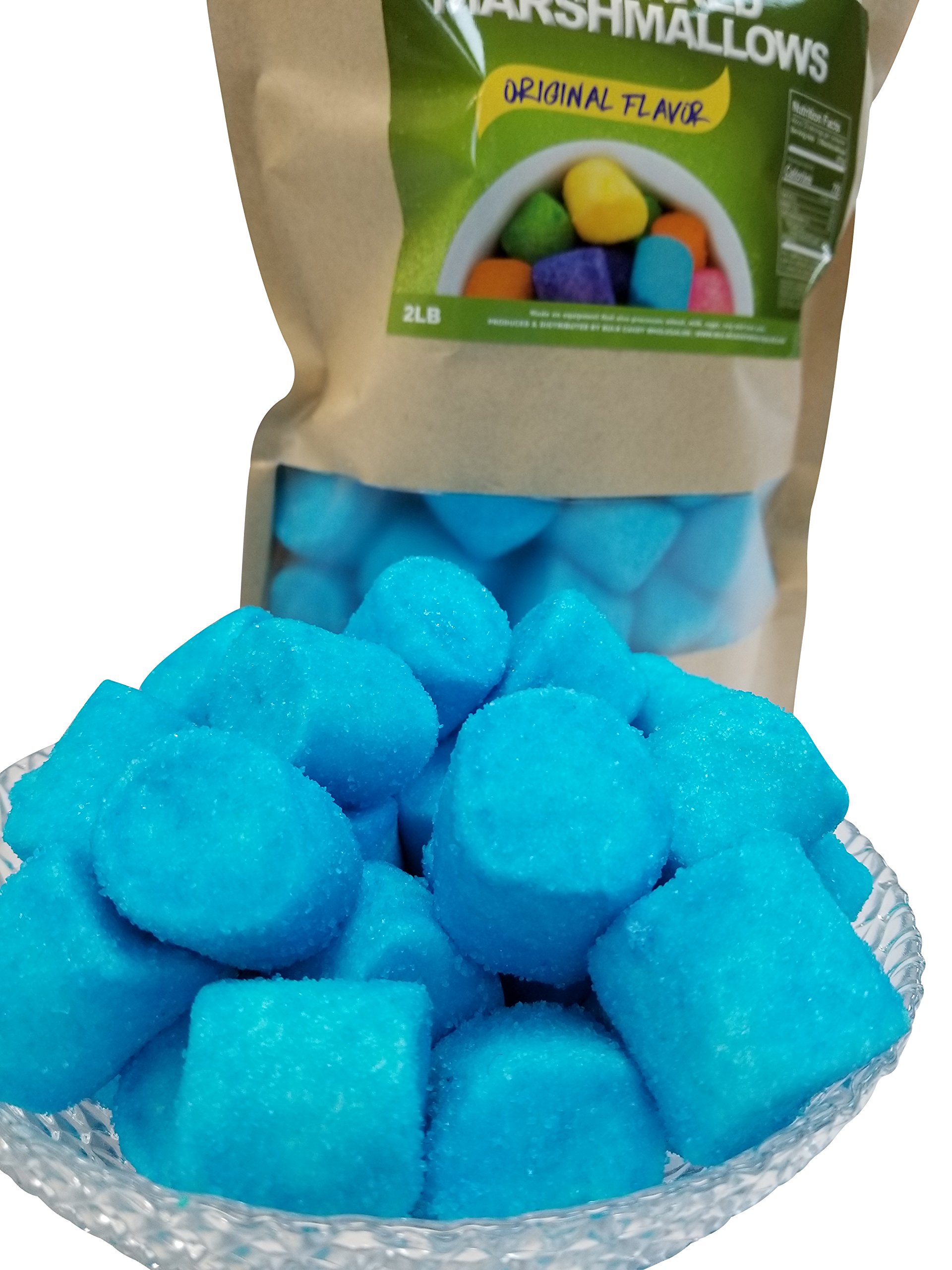 Blue Sugared Marshmallows 2 Pounds - Sweet Fluffy Treats for Baking, Hot Cocoa & Desserts | Bulk Pack for Parties, Gifts & DIY Recipes