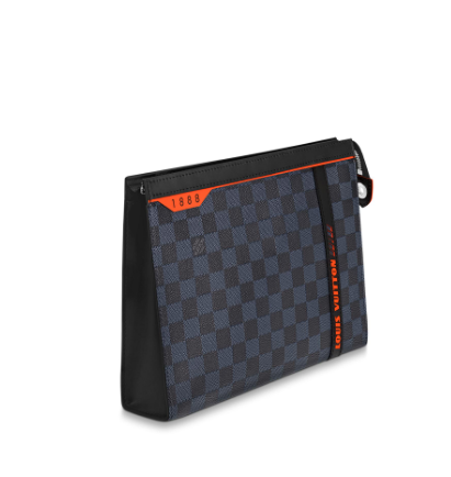 LV Pochette Voyage MM Damier Cobalt Canvas Crossbody Bag - Luxury Designer Handbag for Women, Perfect for Travel, Work & Evening Out