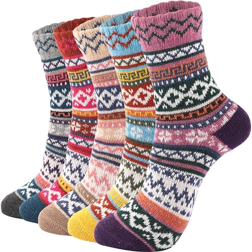 5 Pairs Wave Plaid Socks