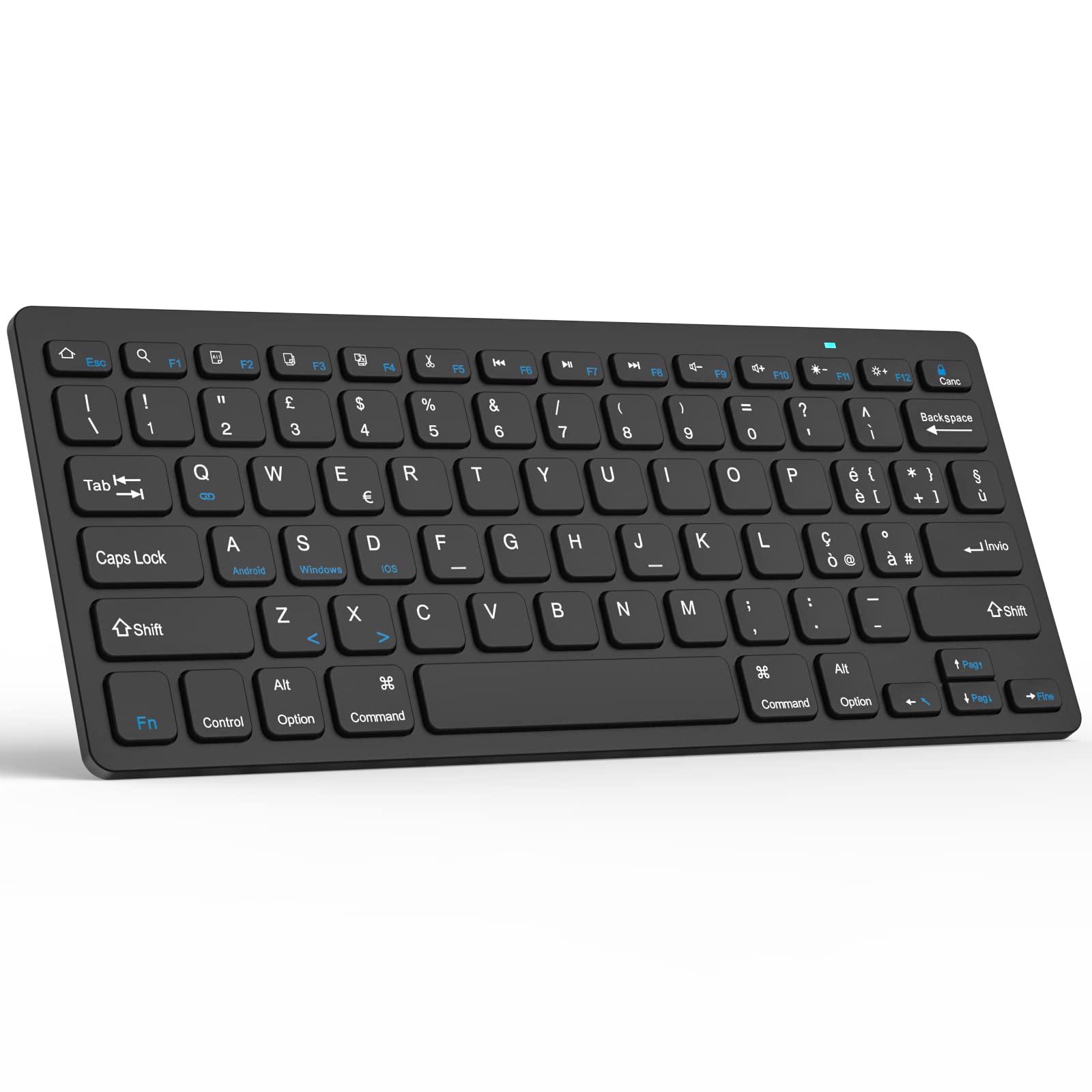 KBCASE Bluetooth Keyboard for Samsung/iPad, Wireless Keyboard Compatible with Windows/Android/iOS/iPad Pro/Air/Mini, iPhone & Bluetooth Devices - Perfect for Work, Study & Travel