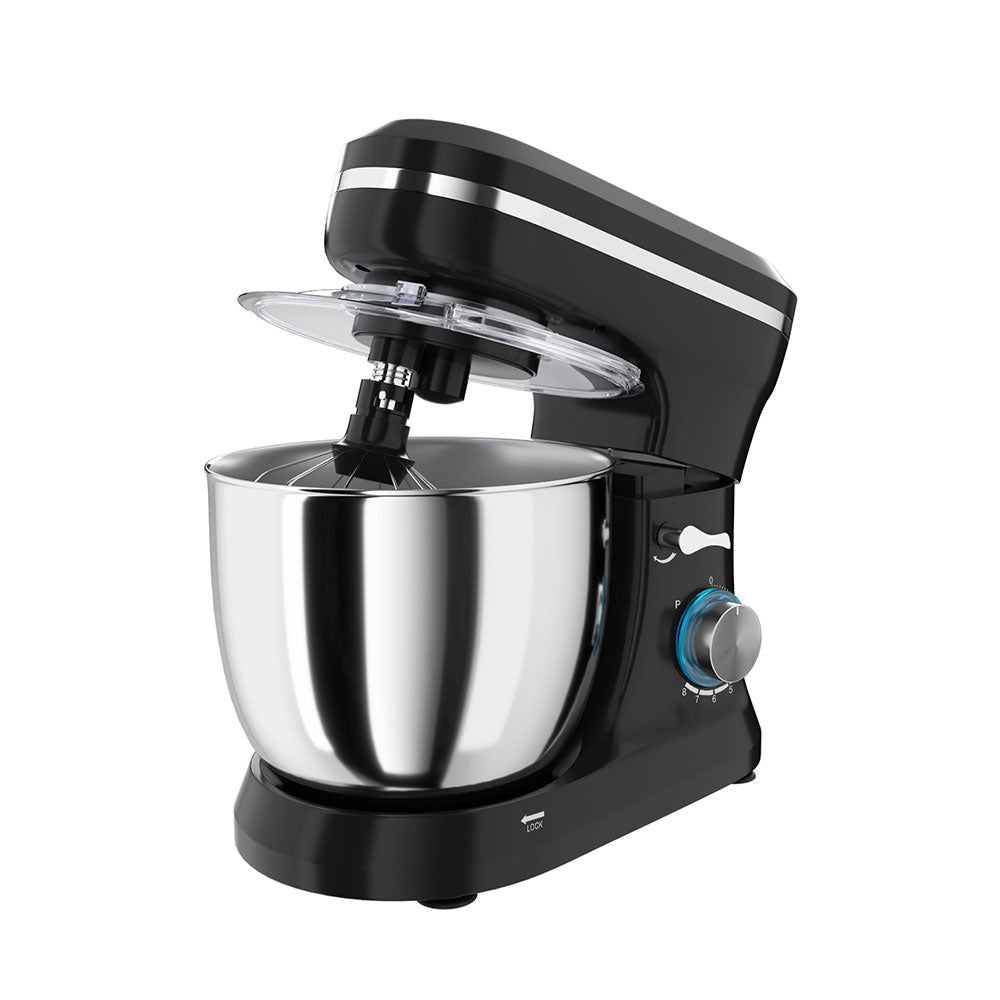 Devanti 3-in-1 Stand Mixer 400W - 8 Speed Settings, 5L Stainless Steel Bowl - Perfect for Baking Cakes, Cookies & Dough - Powerful Kitchen Mixer for Home Bakers & Cooking Enthusiasts