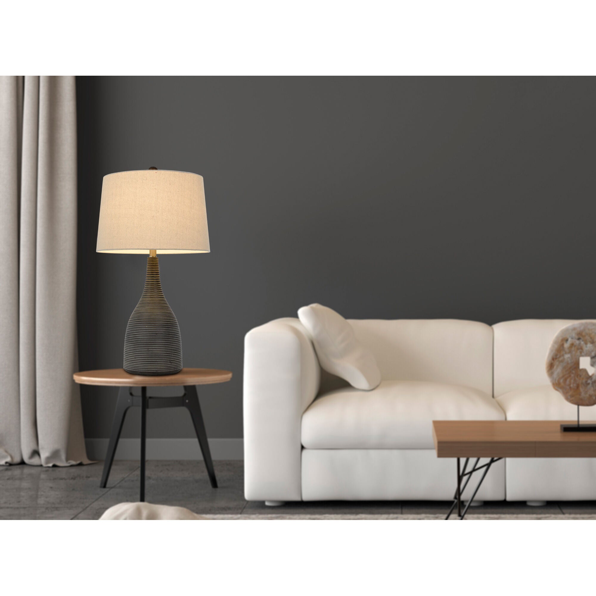 Modern Kaneohe Table Lamp - Adjustable LED Bedside Light with USB Port, Warm White & Cool White, Perfect for Bedroom, Living Room, Office & Reading Nook