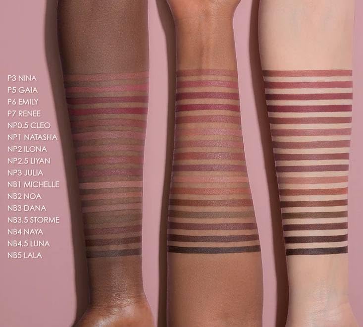 Natasha Denona I Need A Nude Lip Crayon - Shade P3 Nina | Hydrating Nude Lipstick + Free Korean Sheet Mask Gift | Perfect for Everyday Wear & Special Occasions
