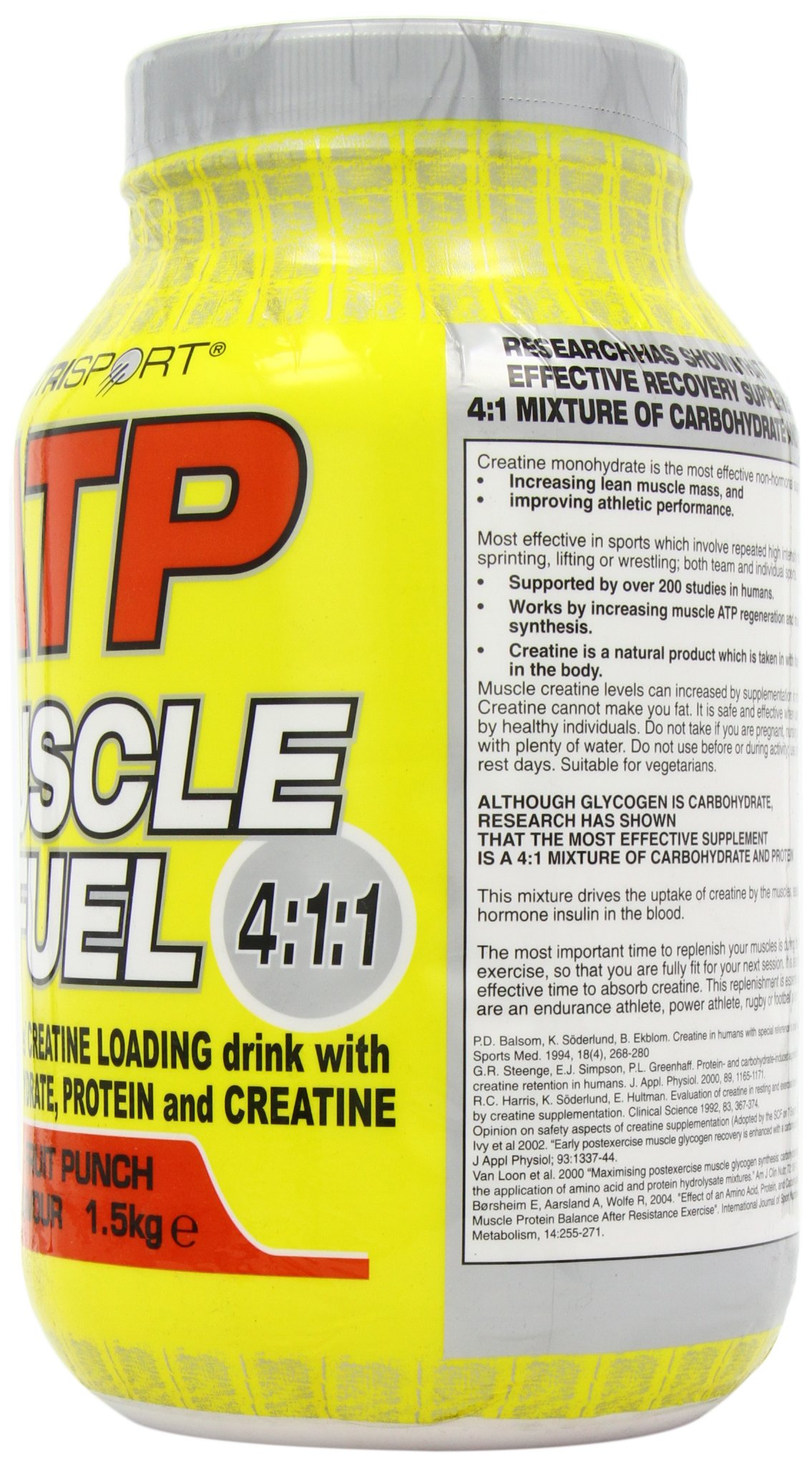 ATP M Fuel Fruit Punch Energy Powder - 1500g for Workout, Gym & Sports Performance - Delicious Fruit Flavor for Pre & Post Workout Recovery