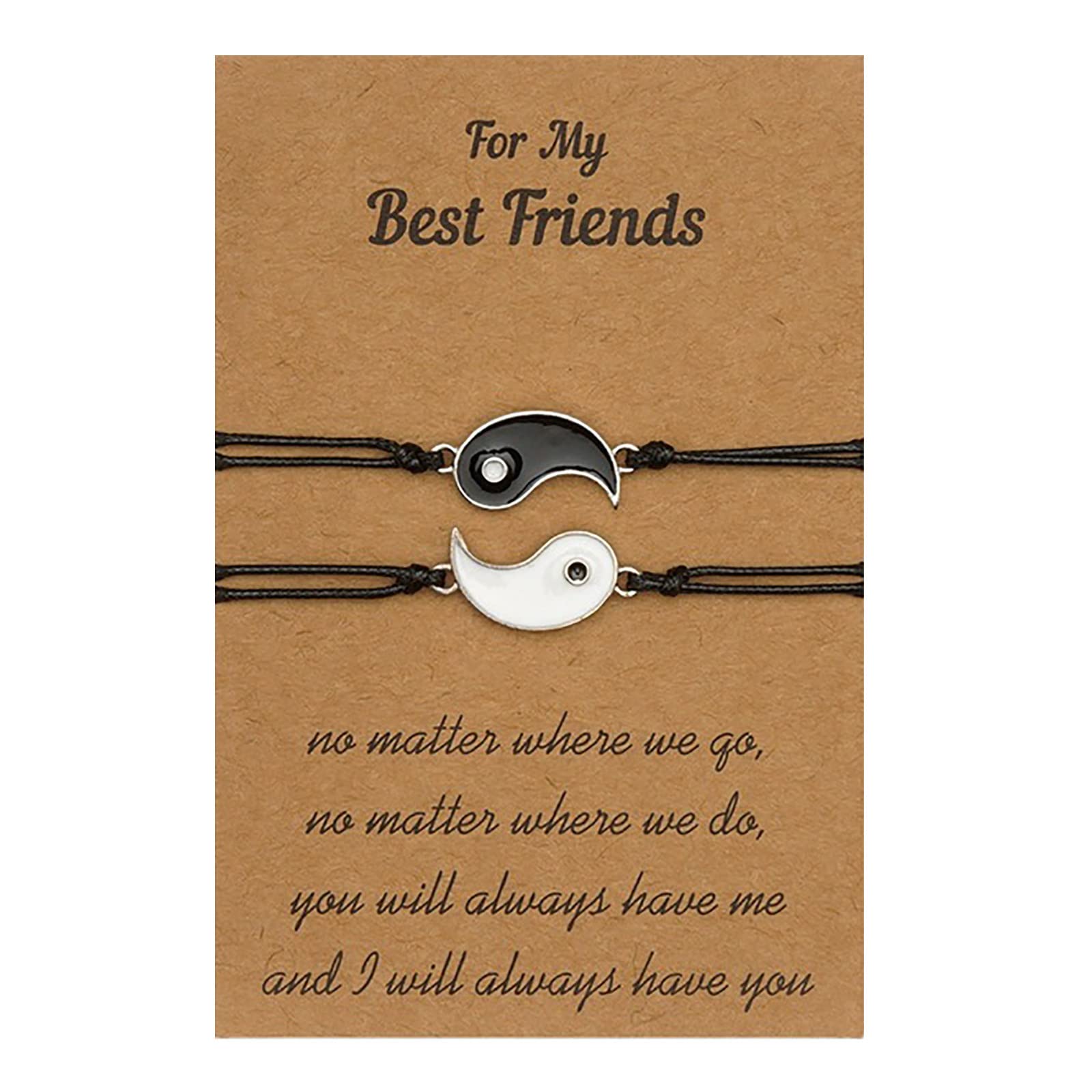 Adjustable Yin Yang Friendship Bracelet Set for Women - Multicolor Woven Bangle Jewelry Gift for Girlfriends, Best Friends & Loved Ones | Perfect for Birthdays, Anniversaries & Special Occasions