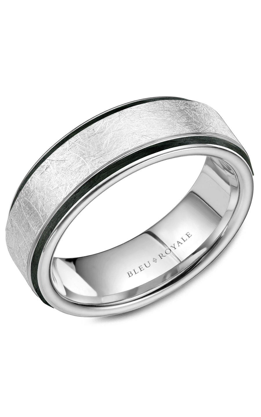 Bleu Royale Men's Wedding Band RYL 048W75 - 14K White Gold Classic Ring for Grooms, Engagement & Anniversary Gifts - Perfect for Weddings, Proposals & Special Occasions