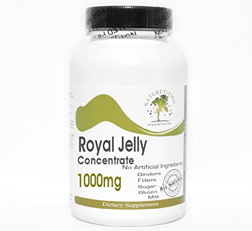 Royal Jelly Concentrate 1000mg - 100 Capsules | Pure, No Additives | Naturetition Premium Supplement for Immune Support & Energy Boost - Perfect for Daily Wellness & Anti-Aging Routine