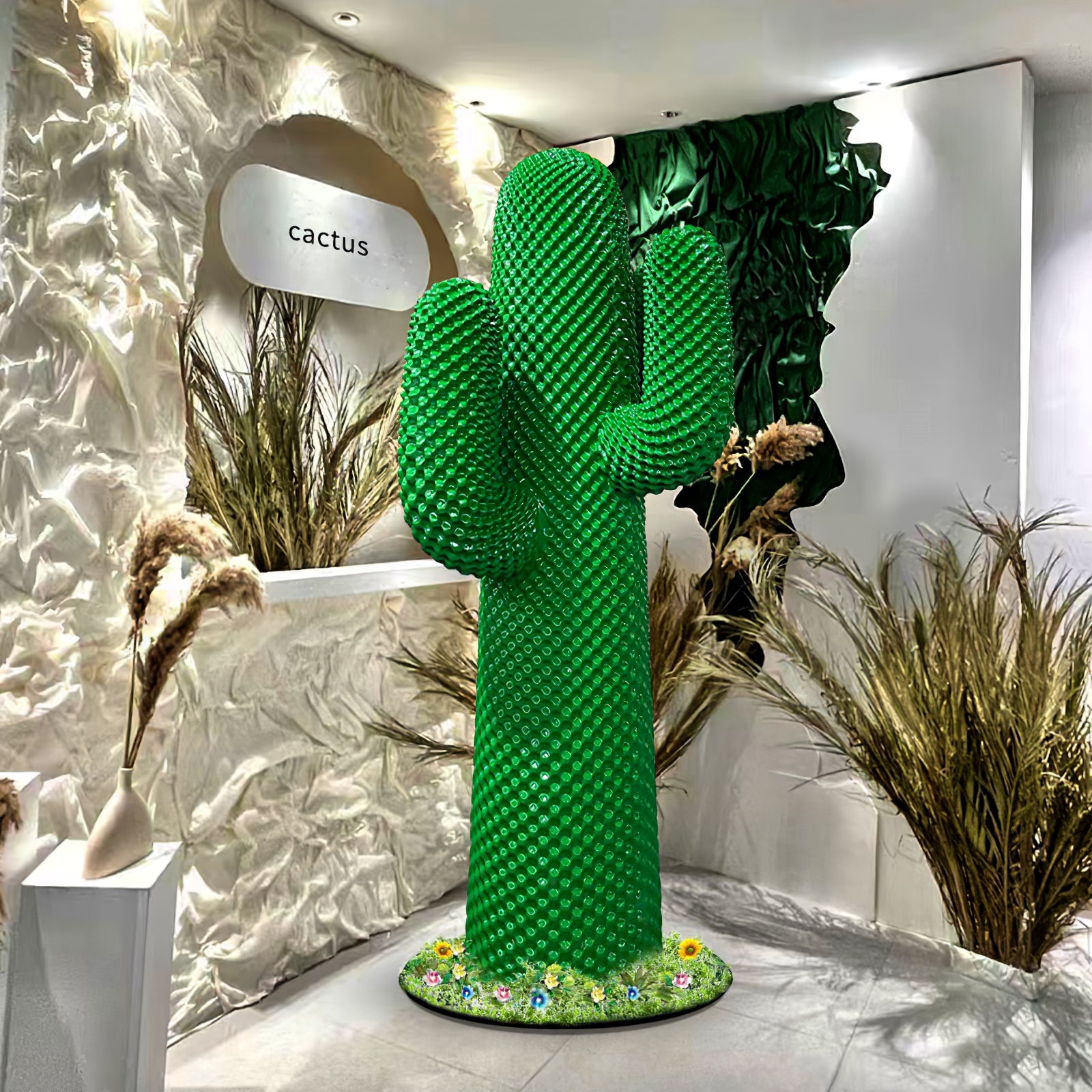 Stylish Mello Sculptural Cactus Coat Rack - Modern Wall Mounted Entryway Organizer for Hats, Scarves & Jackets - Perfect for Home, Office or Dorm Decor