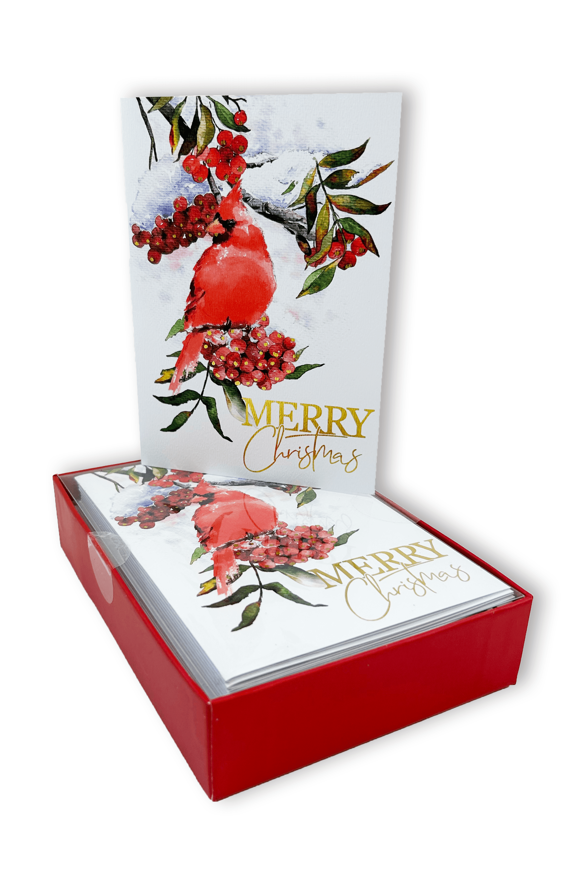 15 Count Boxed Christmas Cardinal Holiday Greeting Cards - Perfect for Festive Season Wishes, Gifts & Home Decor