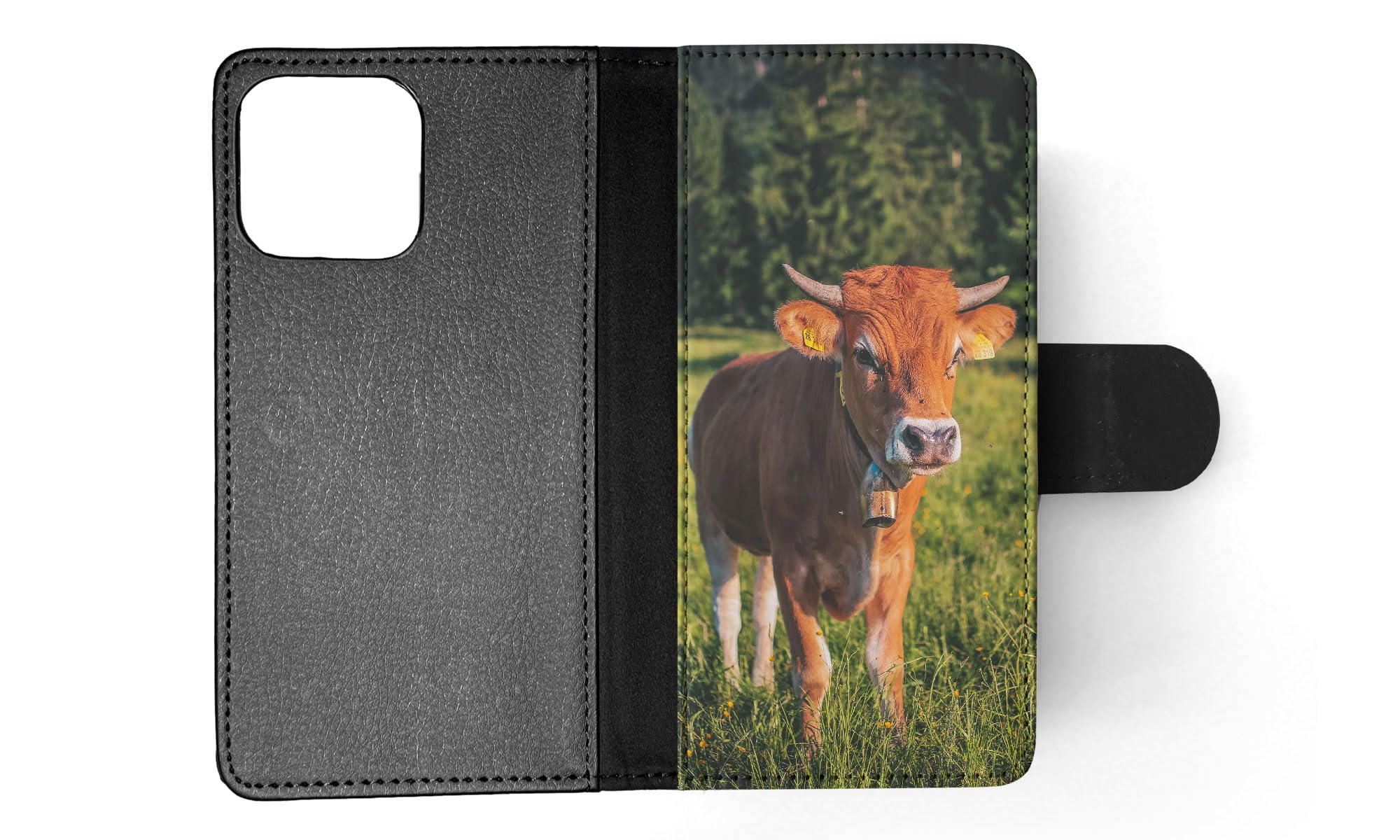 Premium Cow Print Leather Wallet Case for Apple iPhone 15 Pro Max - Farm Animal Cattle Design with Card Slots & Flip Cover - Perfect for Ranch Lovers, Country Style & Outdoor Activities