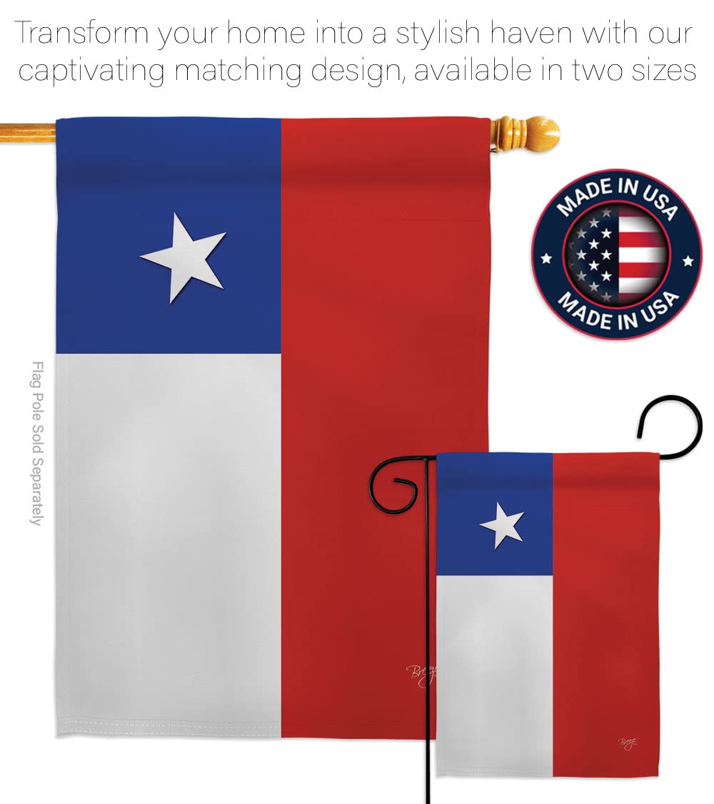 Chilean House Flag Set 28x40