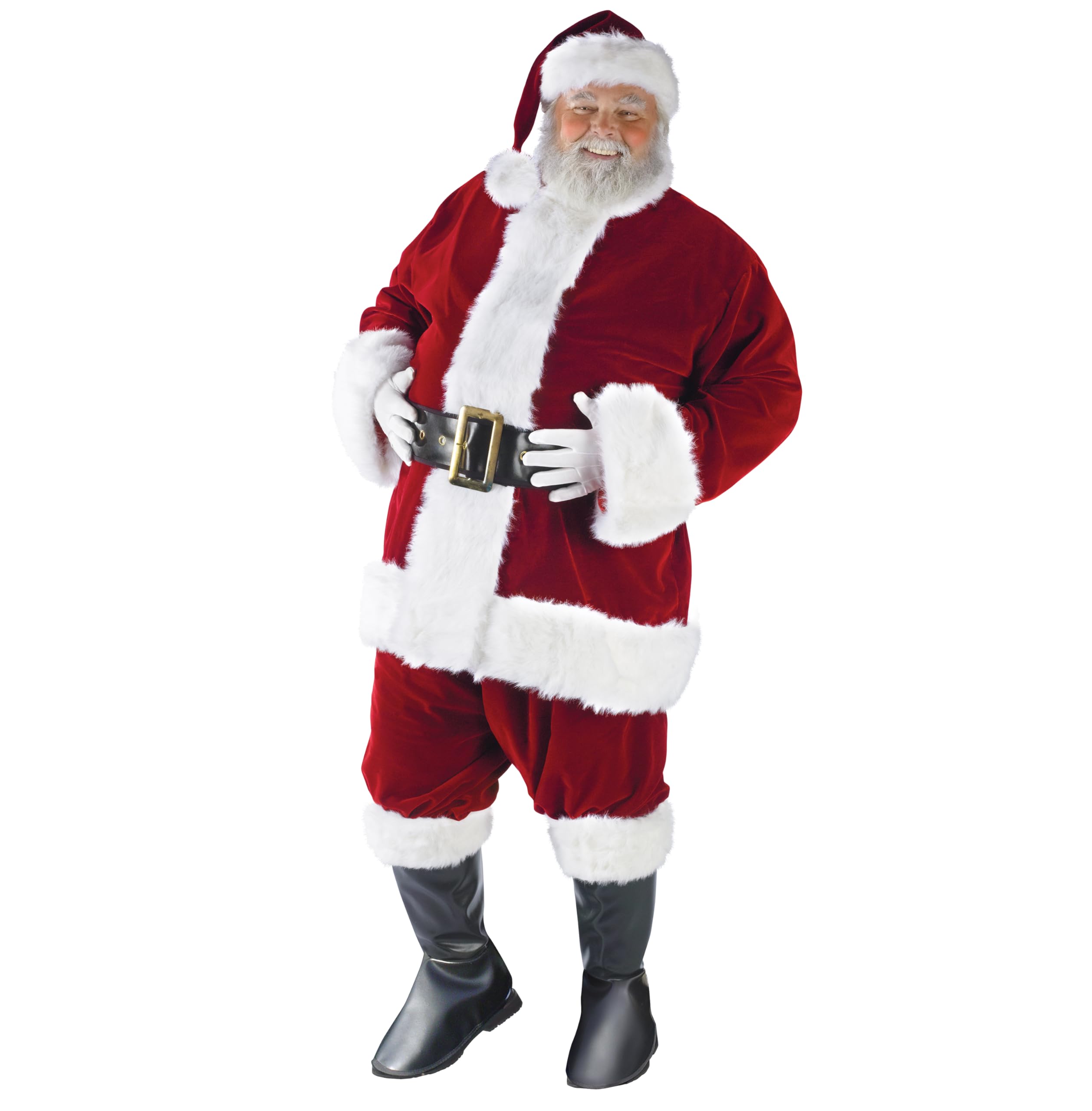 Men's Adult Ultra Velvet Santa Costume - Premium Christmas Party Outfit for Holiday Events, Family Gatherings & Festive Celebrations