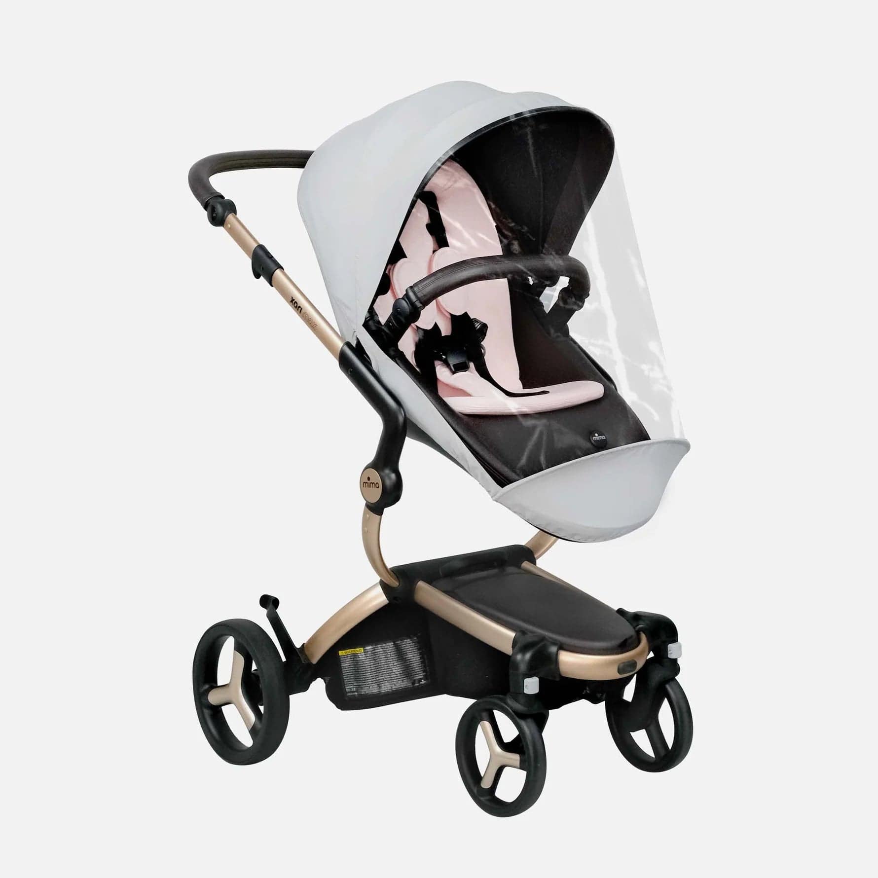 Mima Xari Single Raincover - Clear Transparent Waterproof Stroller Cover for Baby Carriage - Perfect for Rainy Days, Windy Weather & Outdoor Protection
