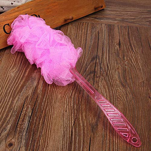 Shri Kanth Art® Exfoliating Bath Loofah Back Scrubber with Long Handle for Men & Women - 2 Pack (Pink) | Perfect for Deep Cleansing & Spa-Like Shower Experience