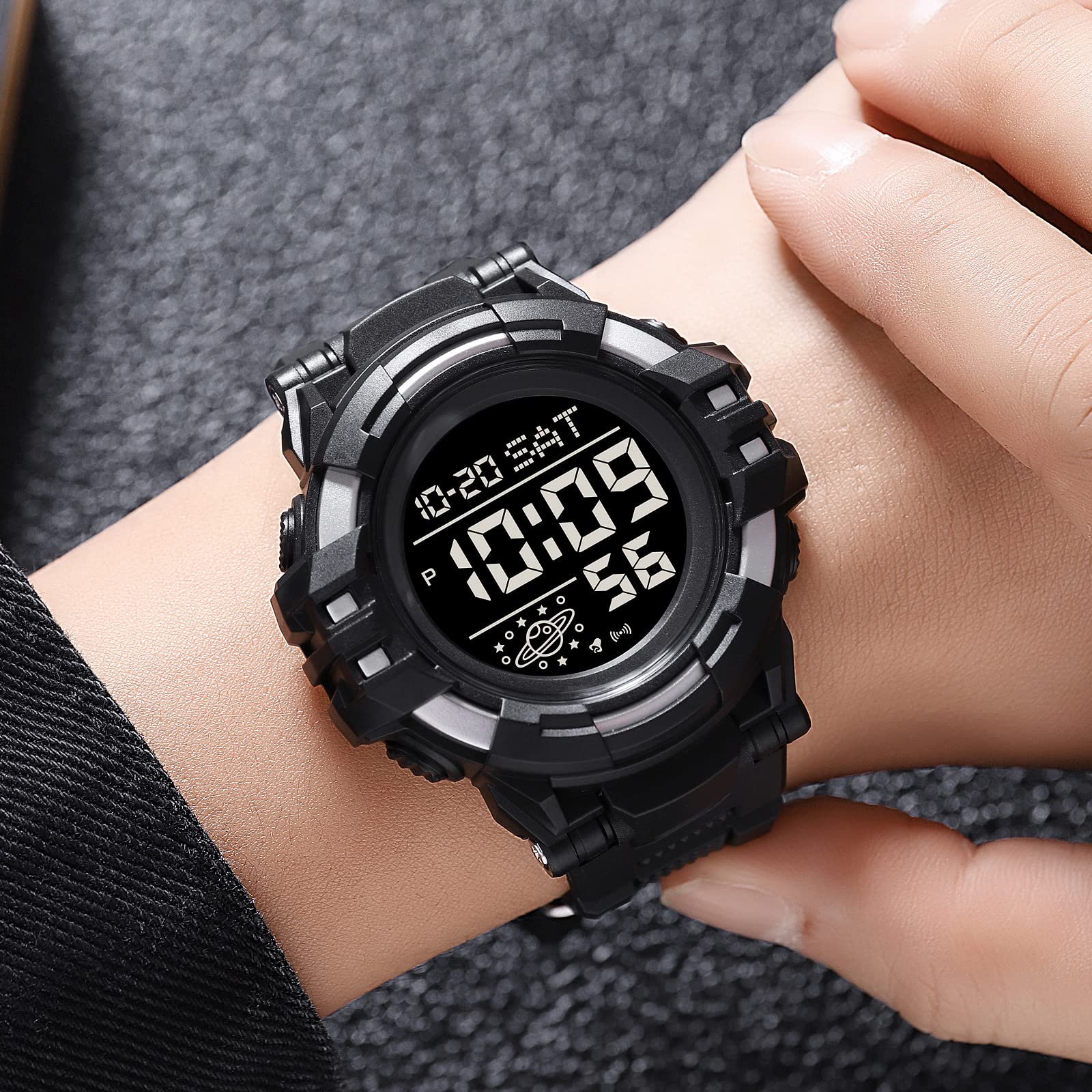 Men's Digital Sports Watch - Military Tactical LED Waterproof for Outdoor & Army Use