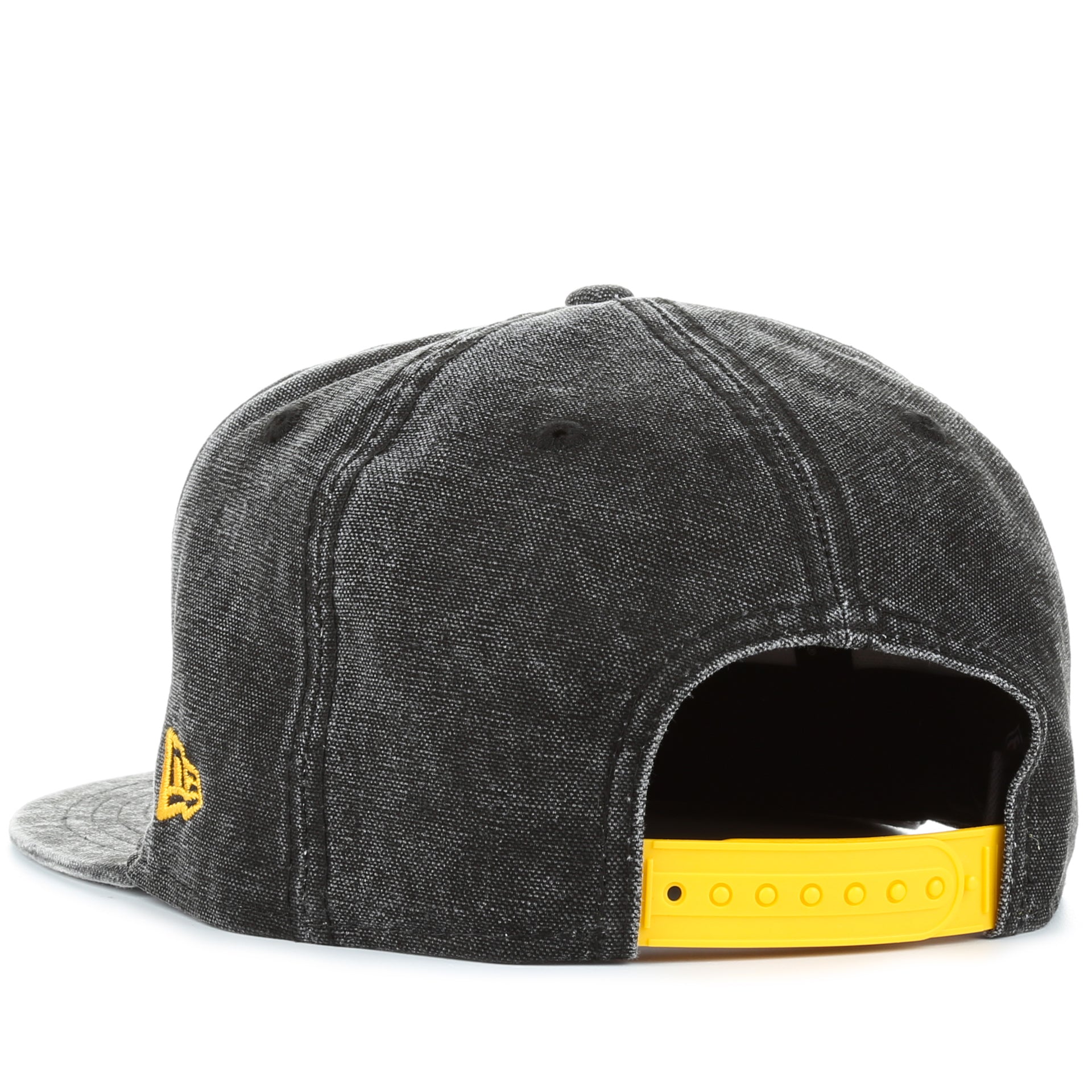 New Era 9Fifty Washed Over Snapback Cap - Pittsburgh Steelers Black Denim Adjustable Hat for Men & Women | Perfect for Football Games, Streetwear Fashion & Casual Outfits