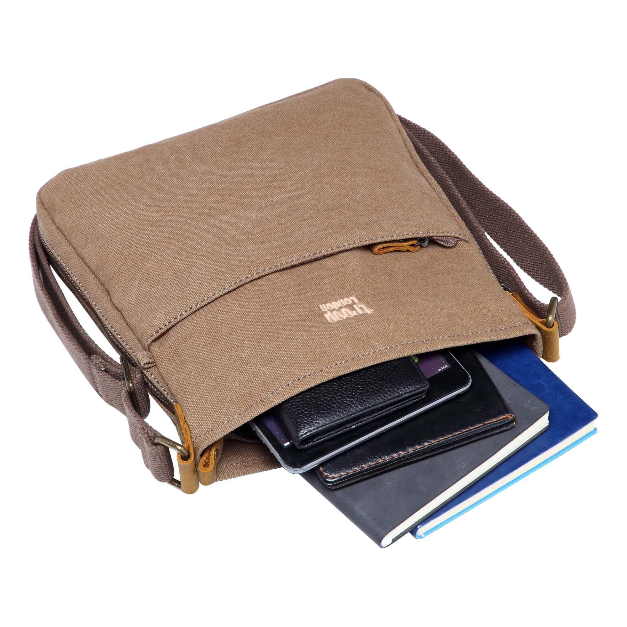 TRP0237 Troop London Classic Canvas Crossbody Bag - Stylish & Durable for Everyday Use, Travel, and Work Commute