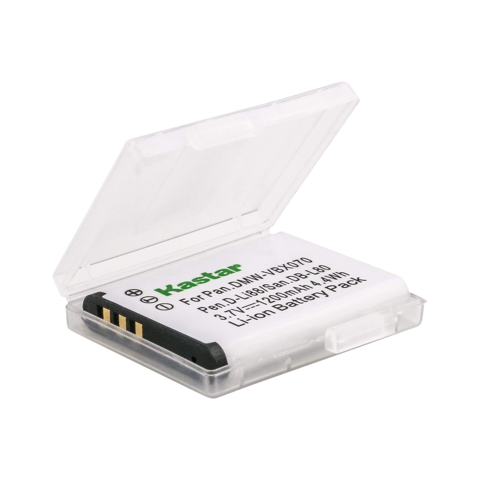 Kastar VW-VBX070 4-Pack Rechargeable Battery and Charger Kit - Compatible with Pentax D-Li88, Panasonic VW-VBX070, Sanyo DB-L80/DB-L80AU - Perfect for Digital Cameras, DSLRs, and Video Cameras - Ideal for Travel, Photography, and Professional Use