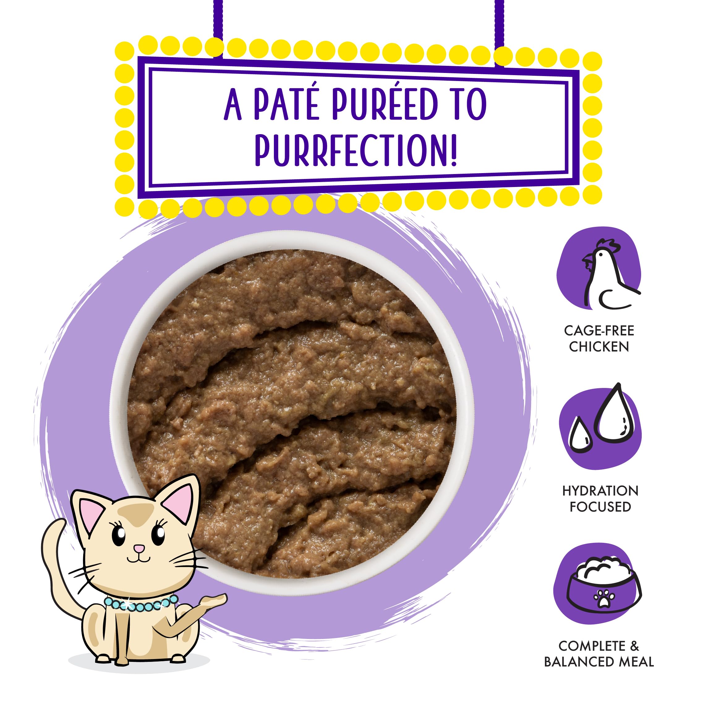 Weruva Wet Cat Food - Chicken and Beef Pate in 5.5oz Cans (Pack of 8) | Grain-Free, High Protein Meal for Adult Cats | Perfect for Picky Eaters & Daily Feeding Routine