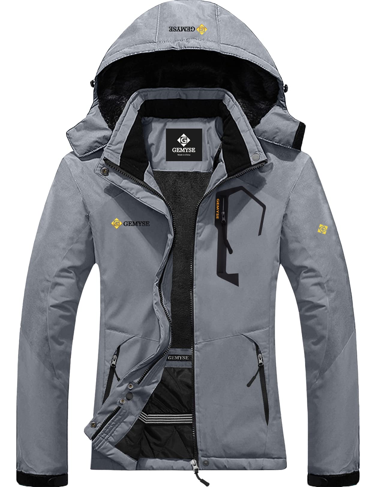 GEMYSE Women's Waterproof Ski Jacket - Windproof Winter Snow Coat for Hiking, Snowboarding & Outdoor Activities