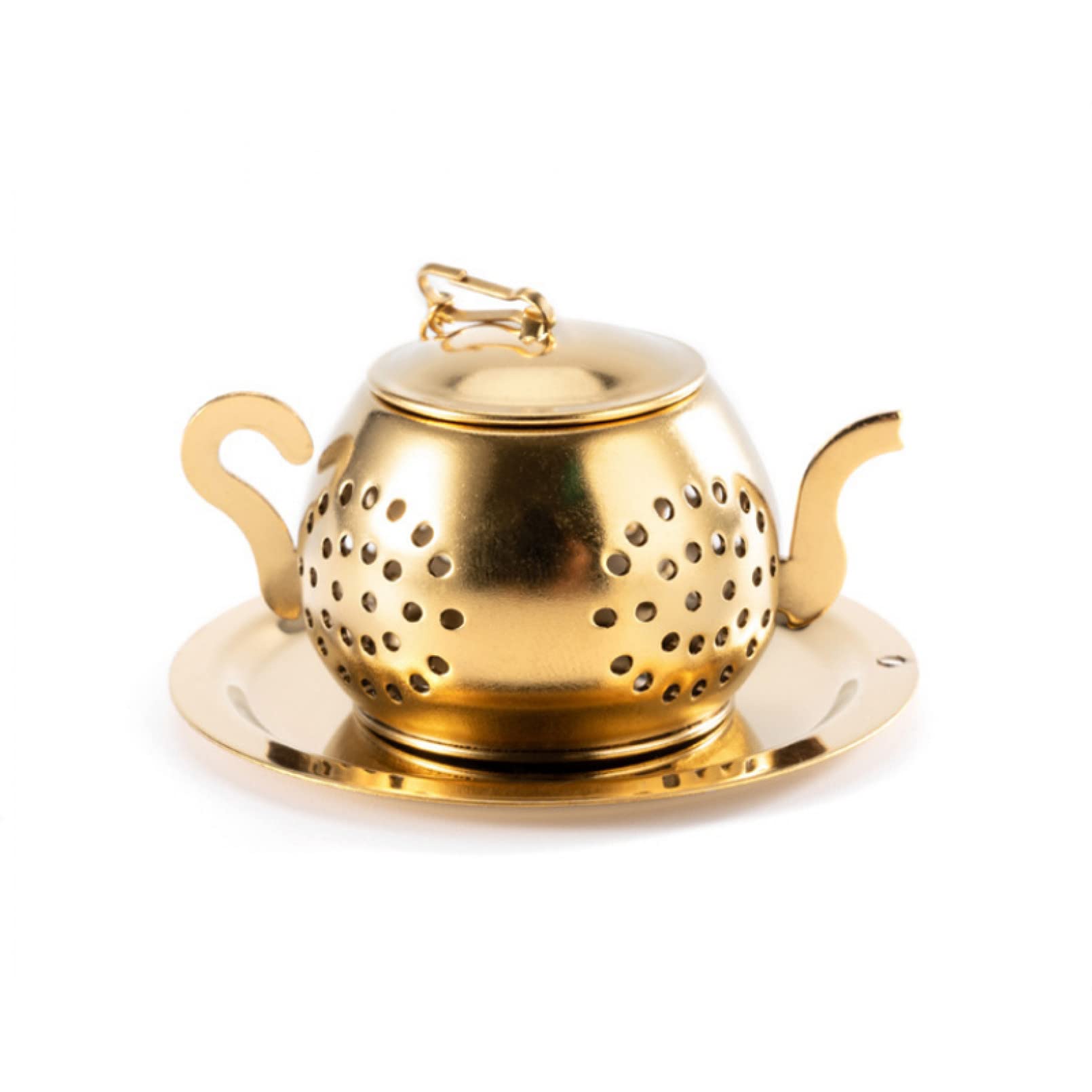 Stainless Steel Teapot-Shaped Tea Strainer with Pendant - 304 Reusable Mesh Filter for Loose Leaf Tea, Herbs & Spices - Perfect for Home, Kitchen & Tea Ceremonies
