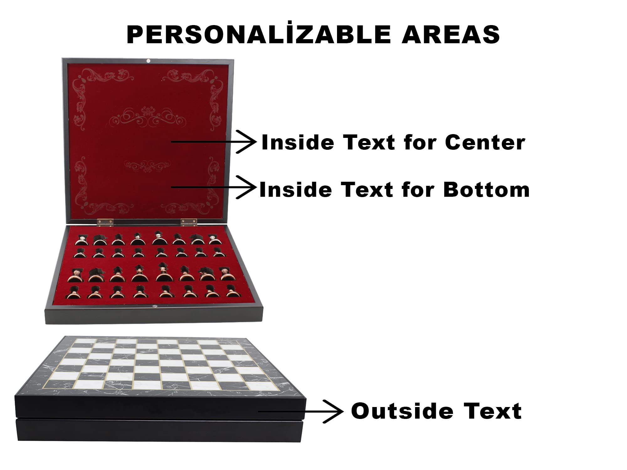 Personalized Luxury Chess Set - Elegant Wooden Board & Pieces - Perfect Graduation, Birthday & Housewarming Gift for Men & Women - Great for Home Decor, Office & Game Nights