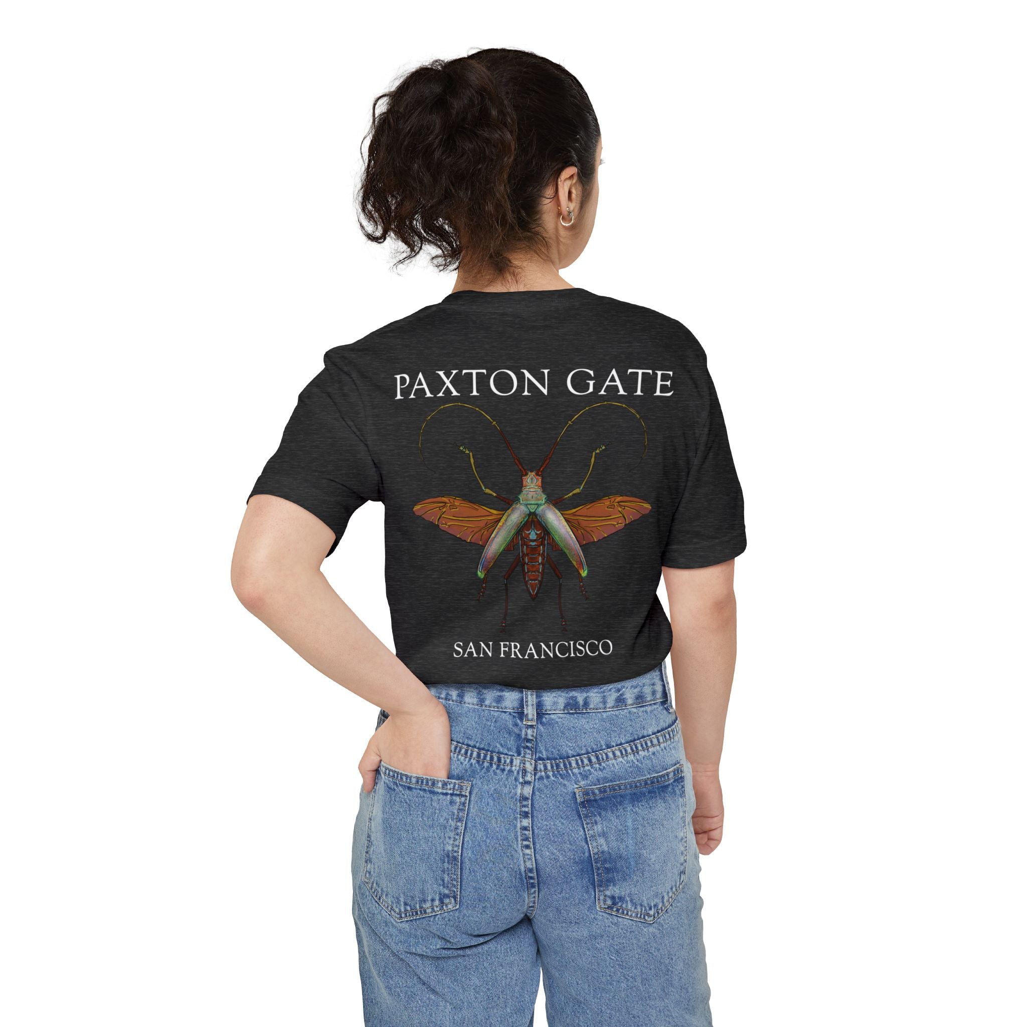 Unisex Longhorn Beetle Pocket T-Shirt by Kris Struble - Casual Graphic Tee for Men & Women, Perfect for Outdoor Adventures and Everyday Wear