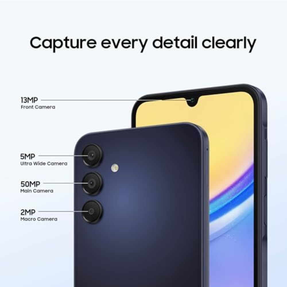 SAMSUNG Galaxy A15 5G Unlocked Smartphone (128GB, Blue Black) - 6.5
