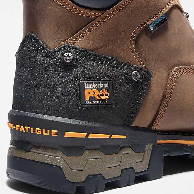 Men's Boondock 6 Composite Toe Waterproof Work Boots - Steel Toe Safety Shoes for Construction, Warehouse & Outdoor Work - Durable & Comfortable Work Boots for Men