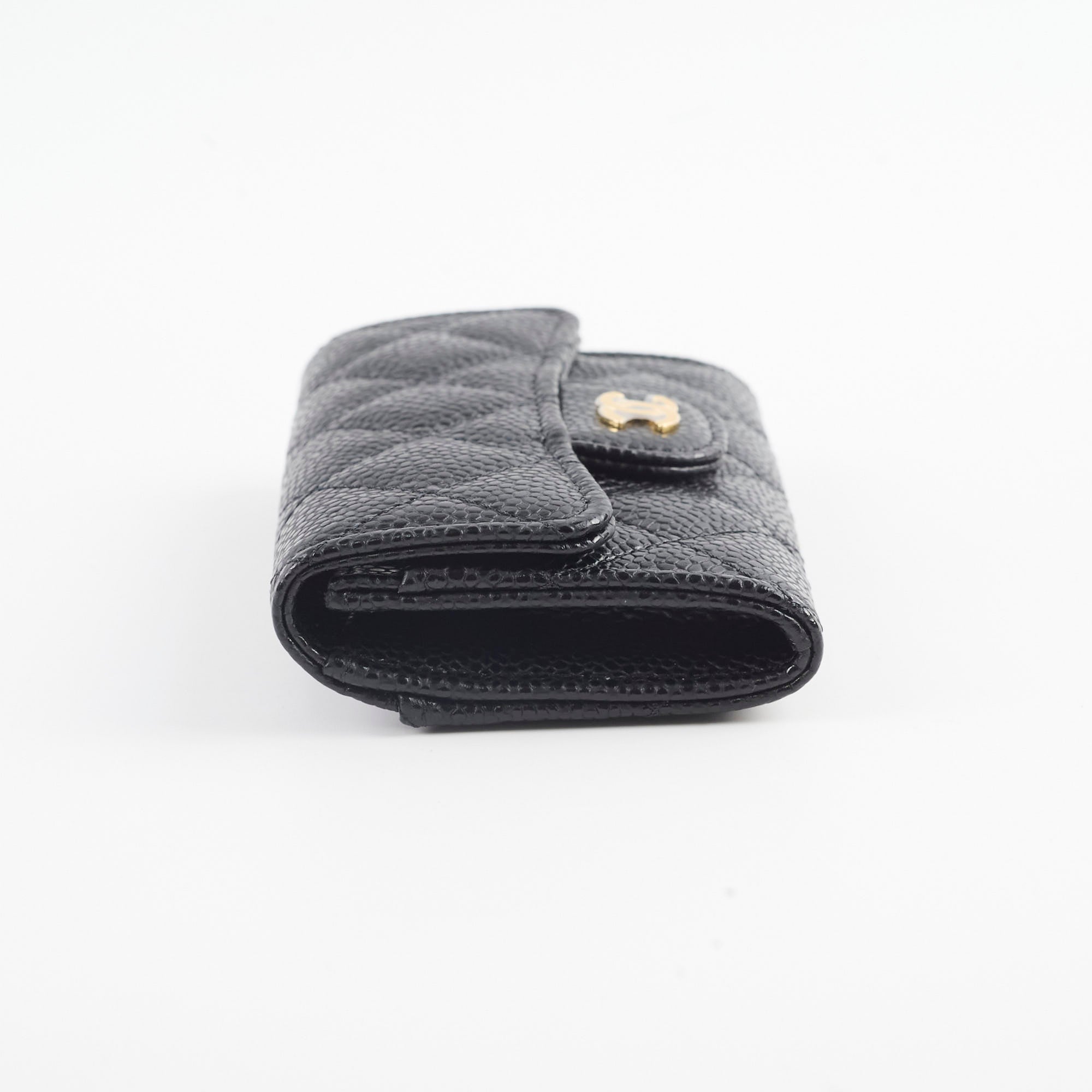 Chanel Caviar Quilted Leather Card Holder Wallet - Black | Luxury Compact Credit Card Case for Women | Perfect for Everyday Use, Travel & Gifting