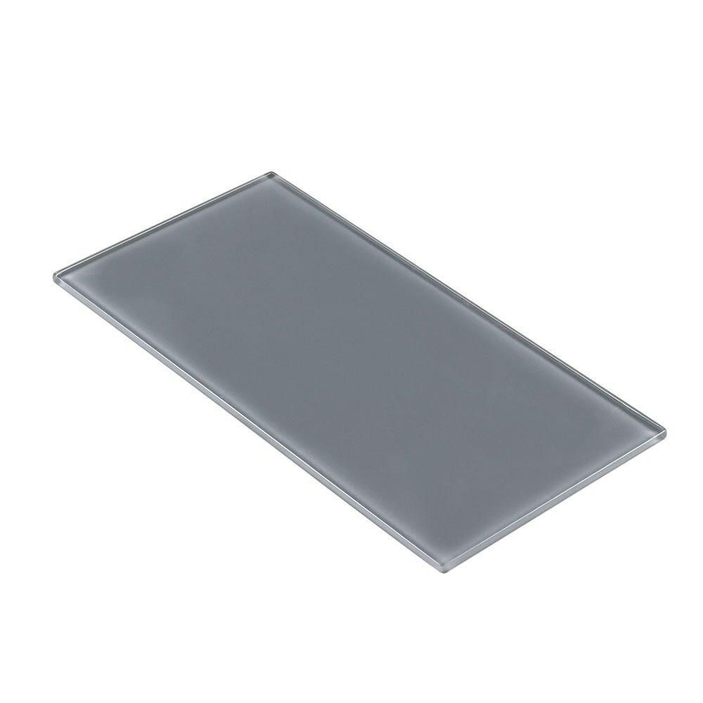 Premium Glass Subway Tile - Metropole Grey 4x8 - Modern Kitchen & Bathroom Backsplash - Waterproof & Easy to Clean - Perfect for Home Renovation & Commercial Spaces