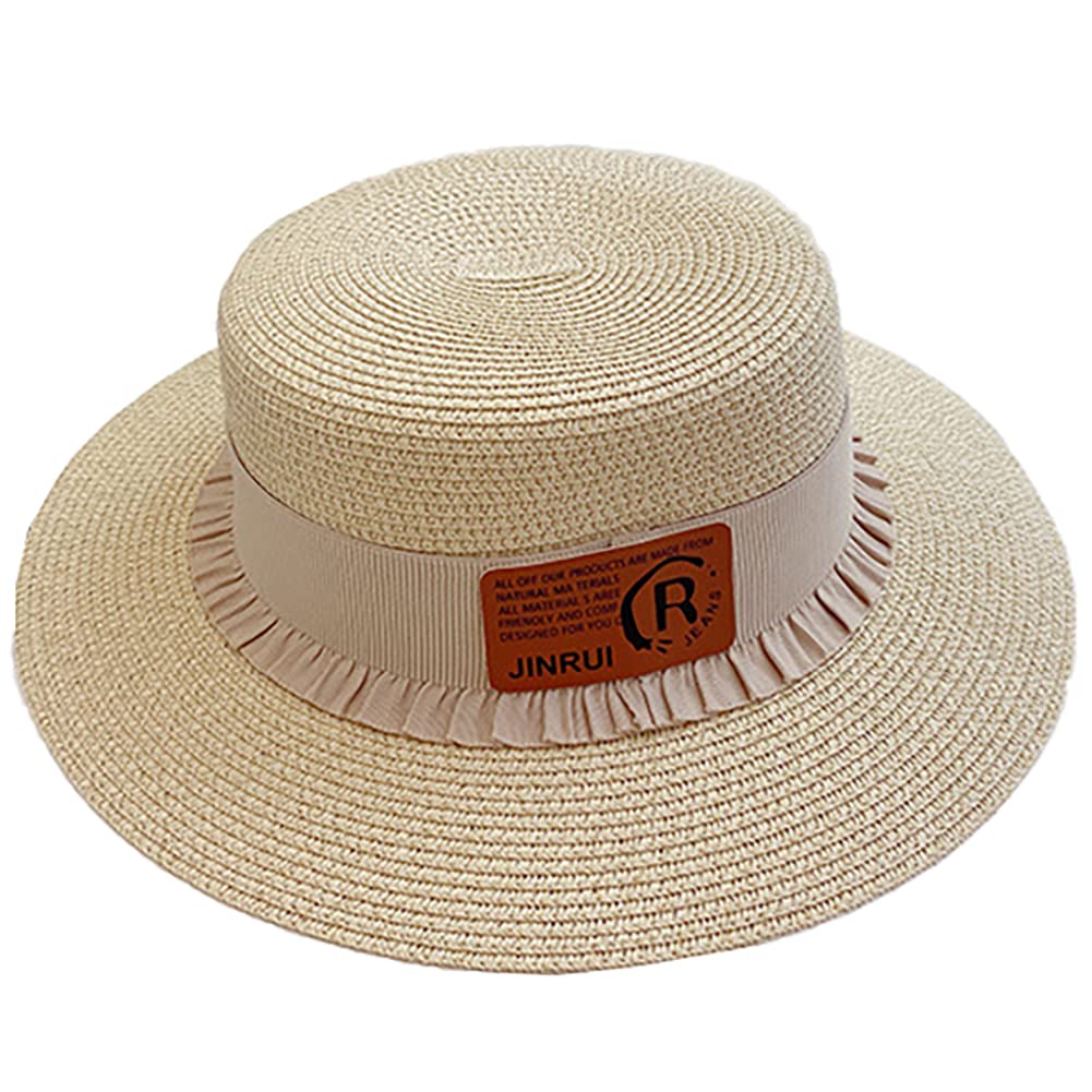 Stylish UV Protection Straw Beach Sun Hats for Women & Men - Summer Fedora Boater Hats with Wide Brim for Sun Safety | Perfect for Beach Vacations, Pool Parties, and Outdoor Adventures
