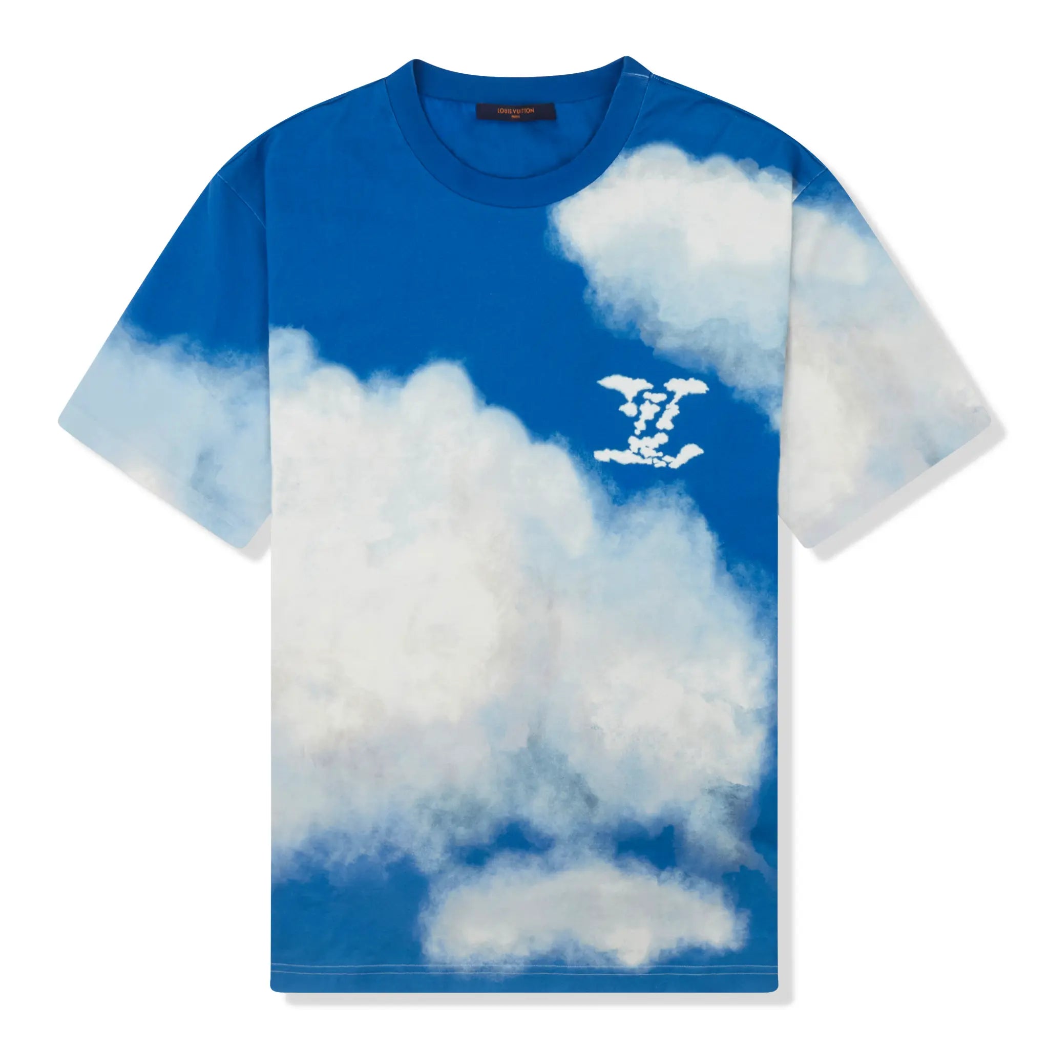 Louis Vuitton Cloud Blue Cotton T-Shirt for Men - Luxury Designer Casual Tee for Everyday Wear & Street Style Fashion