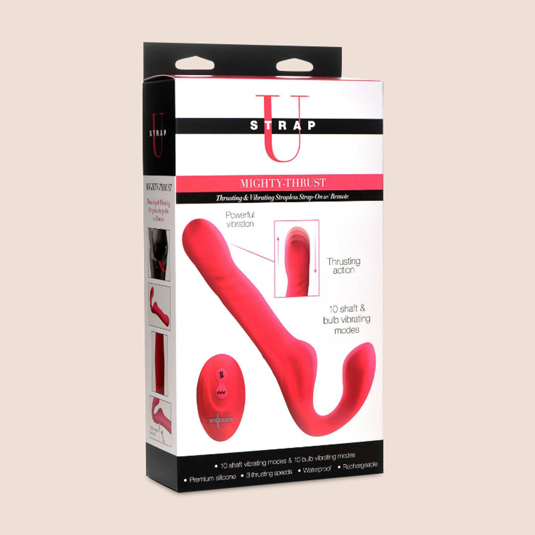 Powerful Remote Control Strapless Strap-On Dildo with Thrusting & Vibrating Functions - Perfect for Couples Play, Solo Use, and LGBTQ+ Intimate Moments