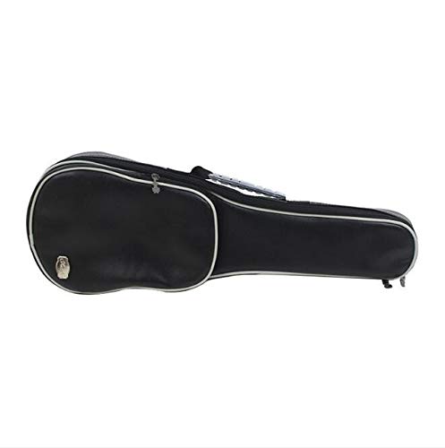 **21/23/26/28 Inch Waterproof Ukulele Bag - High-Quality PU Leather Guitar Case with Cotton Padding for 4-String Ukuleles (QB13, Black) - Perfect for Travel, Storage & Protection**