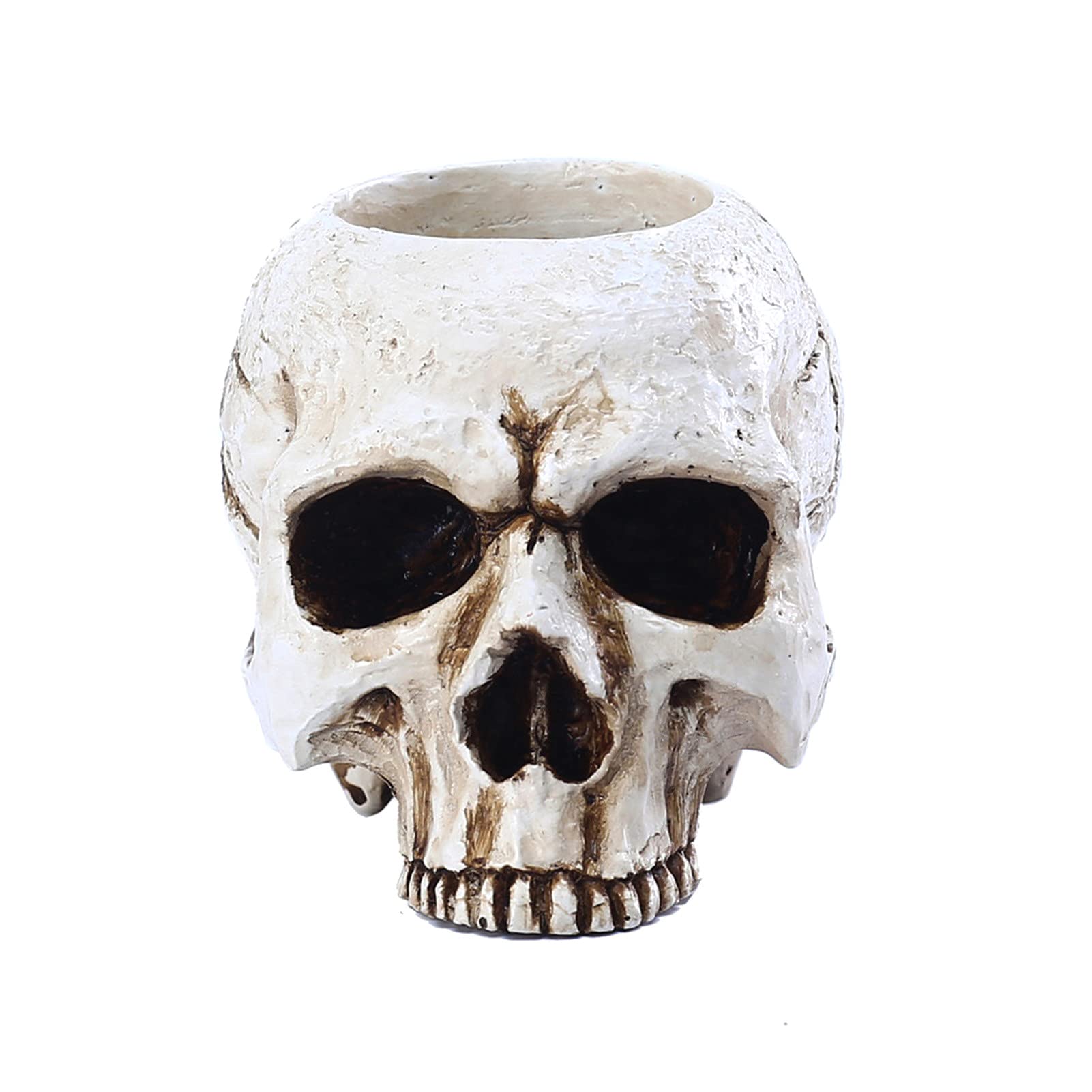 Angel3292 Gothic Skeleton Candle Holder - Freestanding Resin Candle Organizer for Halloween, Gothic Decor & Party Supplies - Perfect for Spooky Home Decor, Themed Parties & Gothic Weddings