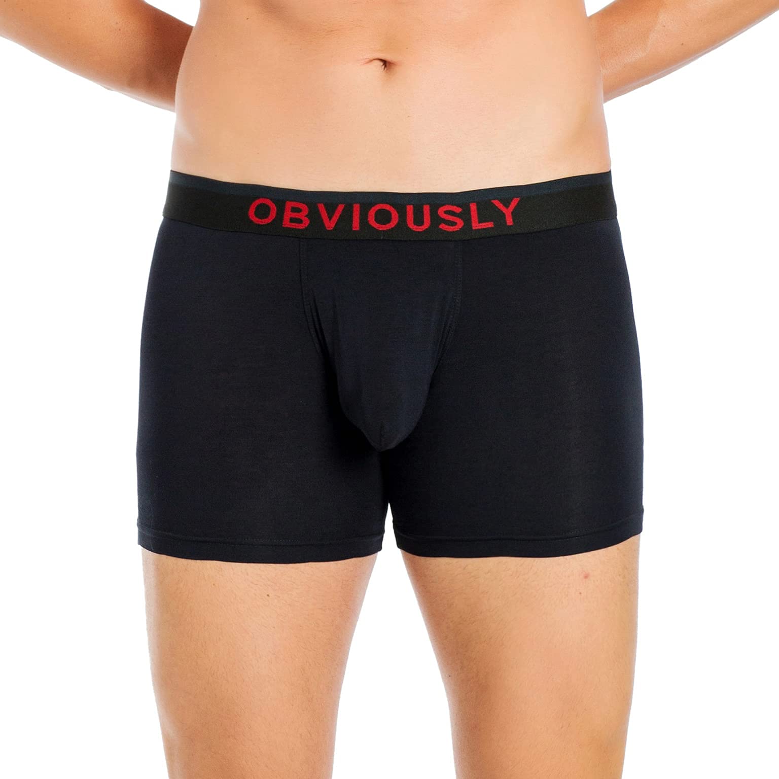 Obviously FreeMen's Boxer Briefs - 3 Inch Leg Soft Breathable Underwear for Men | Comfortable Daily Wear, Workout & Lounge