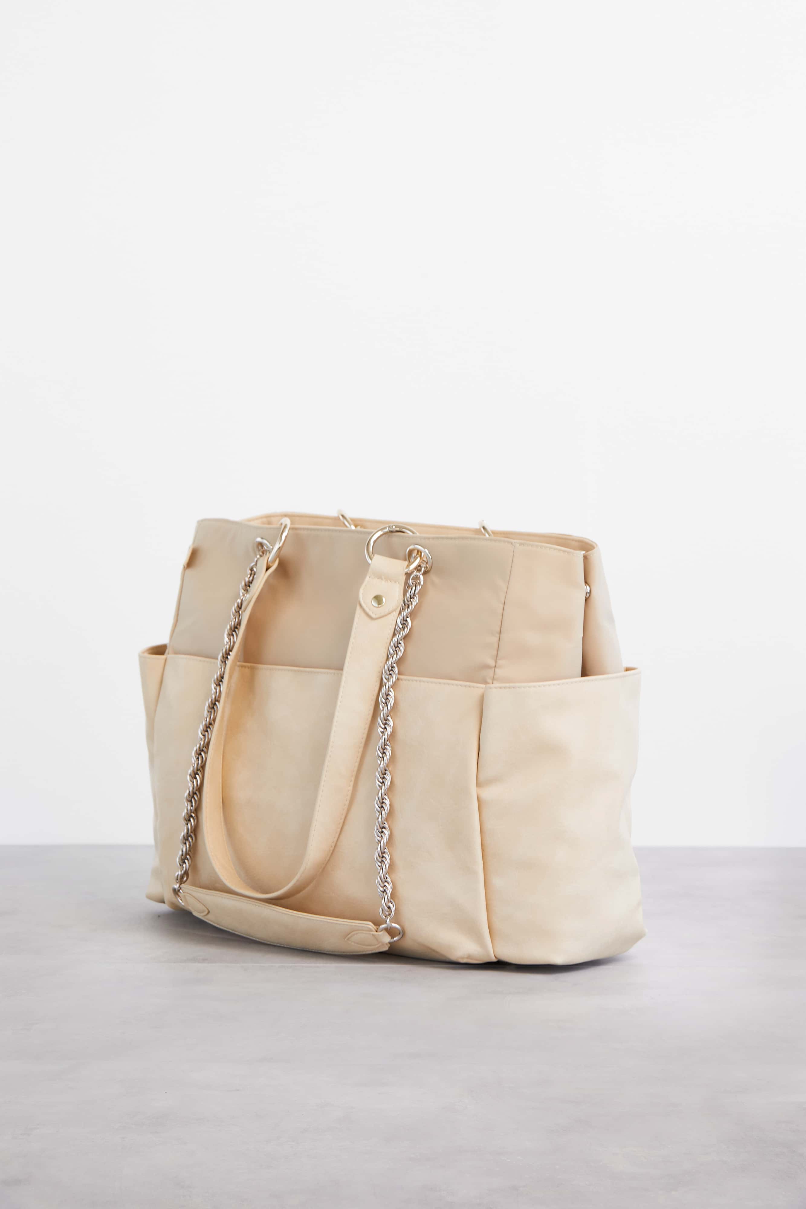 Premium Beige Diaper Bag for Moms - Waterproof, Spacious & Stylish Baby Essentials Organizer - Perfect for Travel, Daycare & On-the-Go Parenting