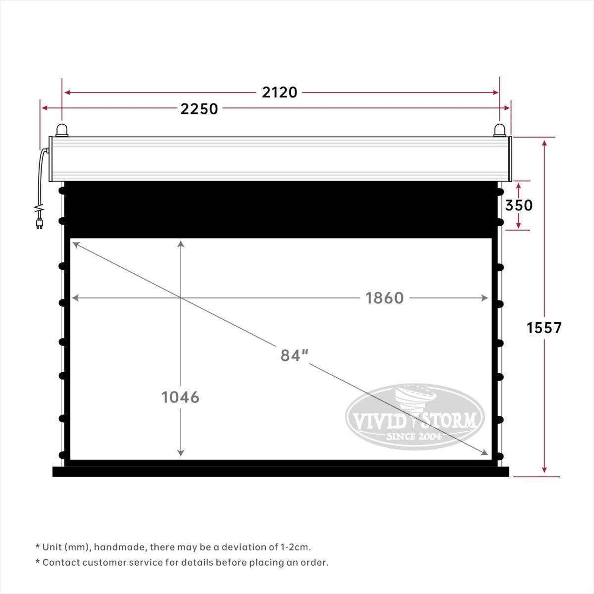 VIVIDSTORM 120-inch White Motorized Tension Projector Screen - 4K Ultra HD Home Theater Screen for Movies, Gaming & Presentations | Perfect for Living Rooms, Home Cinemas & Office Meetings