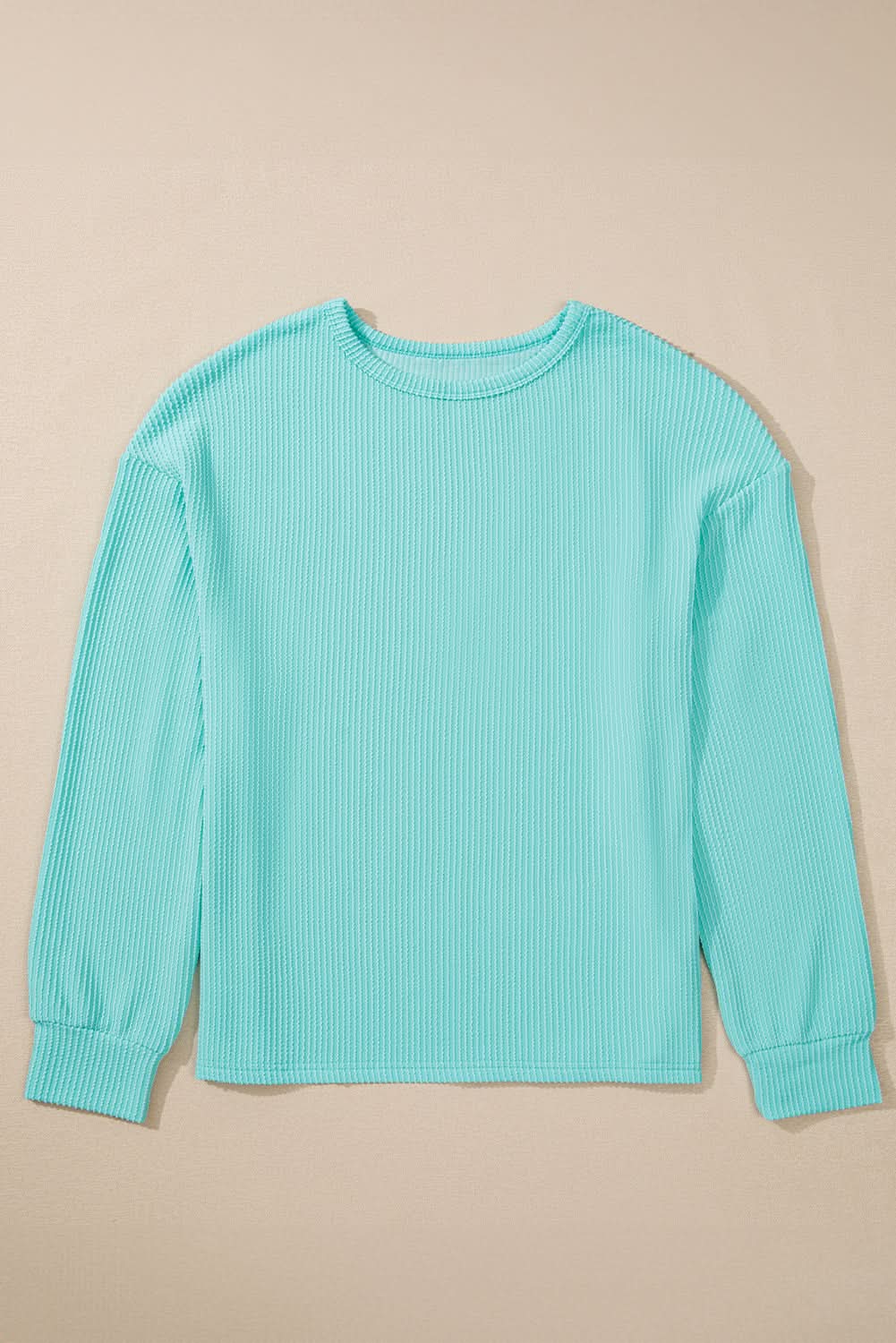 Aruba Blue Cozy Knit Top - Long Sleeve Women's Sweater for Fall & Winter | Perfect for Casual Outfits, Office Wear & Date Nights