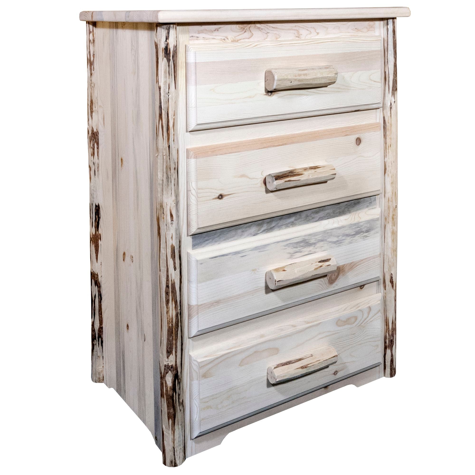Montana 4 Drawer Chest of Drawers - Solid Wood Dresser for Bedroom, Living Room & Office Storage - Perfect for Organizing Clothes, Linens & Home Essentials