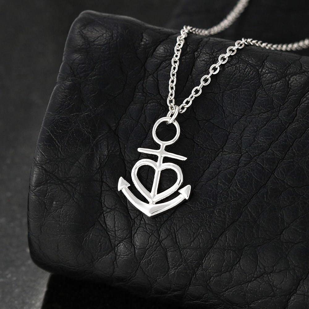 Personalized Heart Anchor Necklace - Handmade Retirement Gift for Women & Navy Colleagues - Perfect for Farewell Parties & Job Transitions