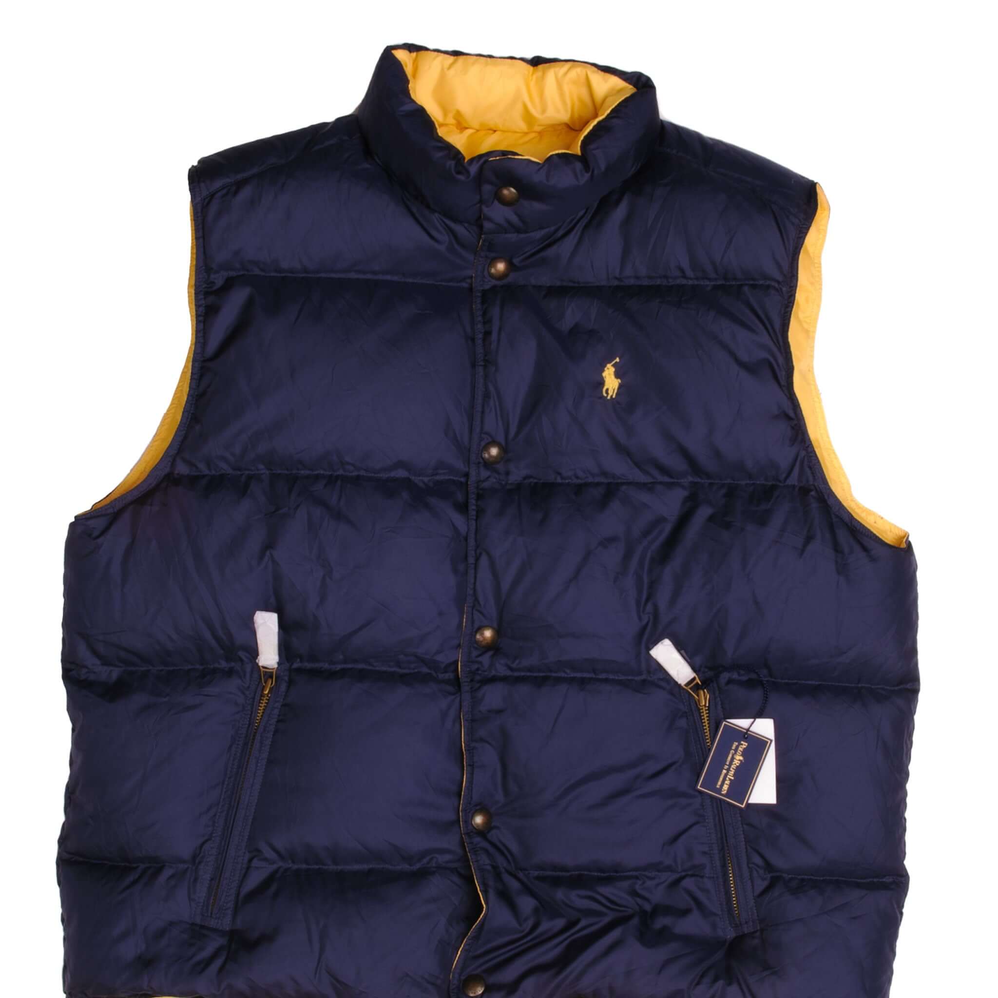 Vintage Deadstock Reversible Polo Ralph Lauren Sleeveless Vest Puffer Down Jacket 90s Size 2XL - 90s Retro Fashion, Winter Outerwear for Men & Women, Casual Streetwear Style