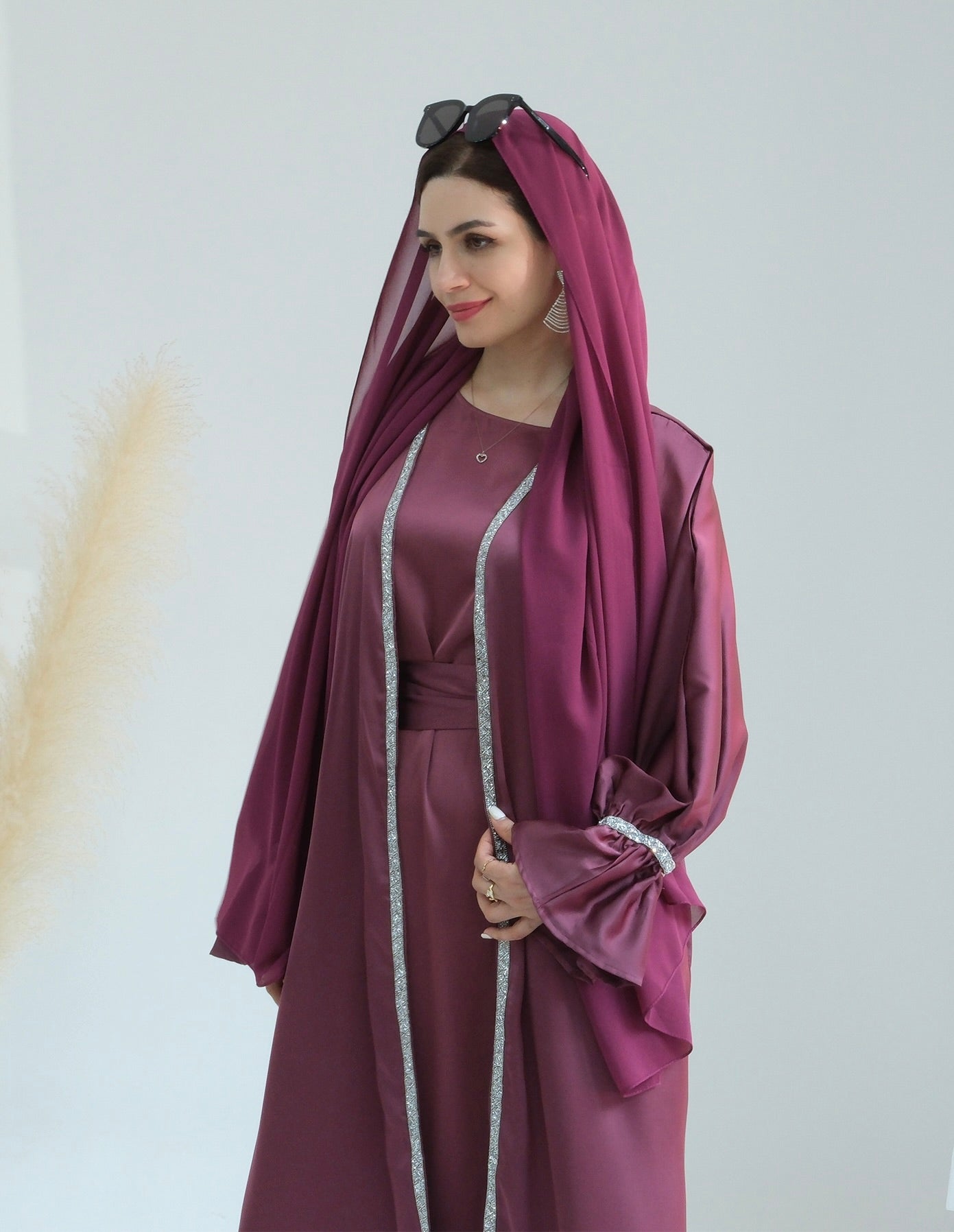 Aria2 Matching 3-Piece Mulberry Silk Pajama Set for Women - Soft Luxury Sleepwear for Comfortable Nights & Relaxing at Home