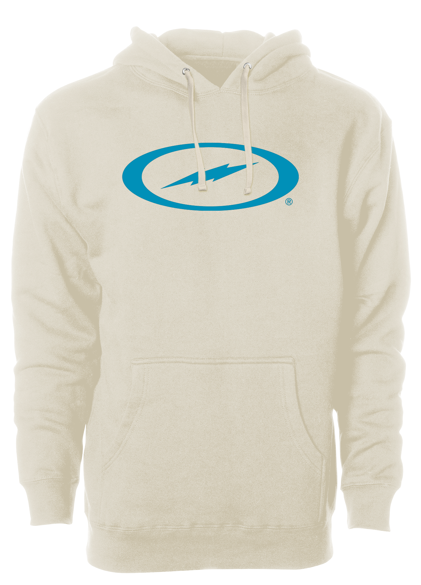 Storm Oval Bolt Logo Hoodie - Electric Blue Pullover Sweatshirt for Men & Women | Streetwear Fashion, Casual Wear, Gym & Outdoor Activities