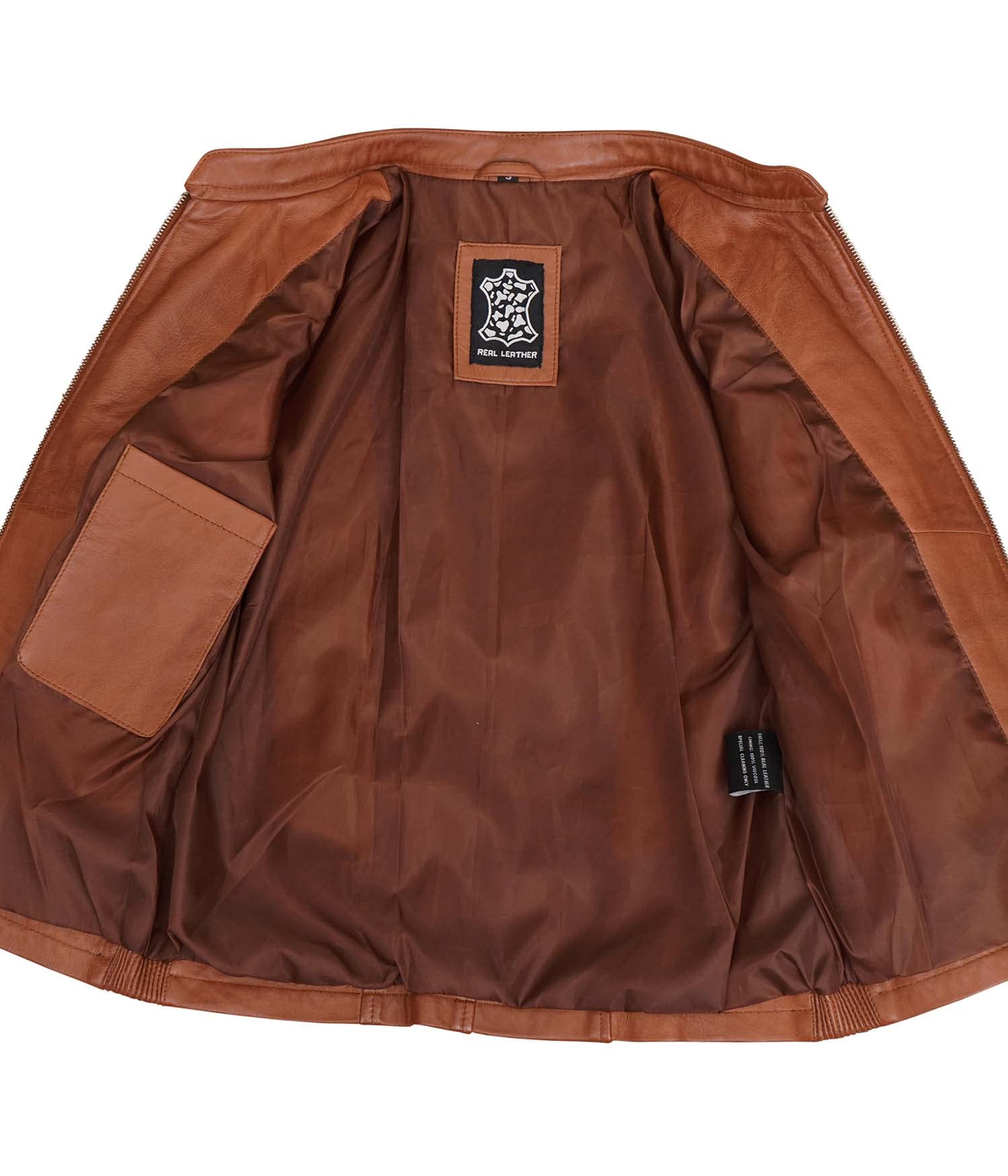 Genuine Leather Motorcycle Jacket for Women - Cafe Racer Style with Natural Grain & Stand Collar | Perfect for Riding, Biker Events & Casual Outfits