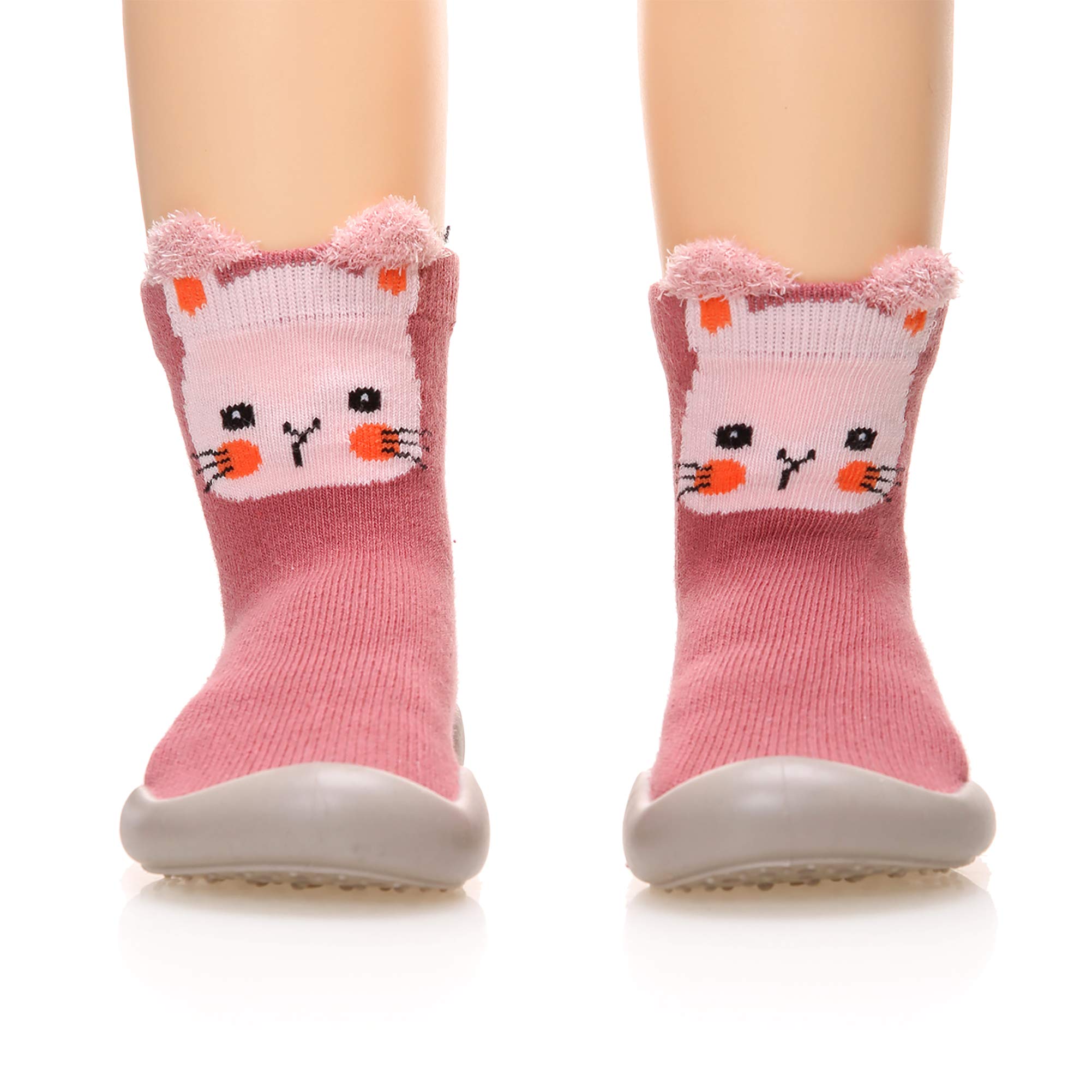 **Baby & Toddler Anti-Slip Fuzzy Moccasin Slippers - Breathable Indoor/Outdoor Winter Warm Shoes for Boys & Girls - Perfect for Playtime, Home & Daycare**