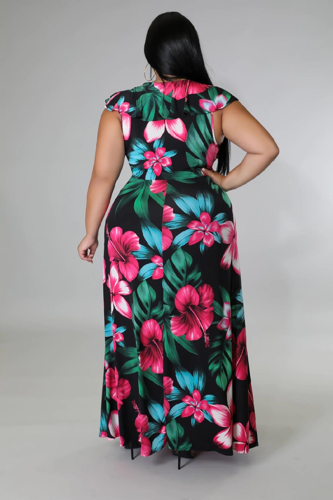 Diva Lilly Curve Dress for Women - Elegant Flowy Midi Dress for Parties, Weddings & Special Occasions