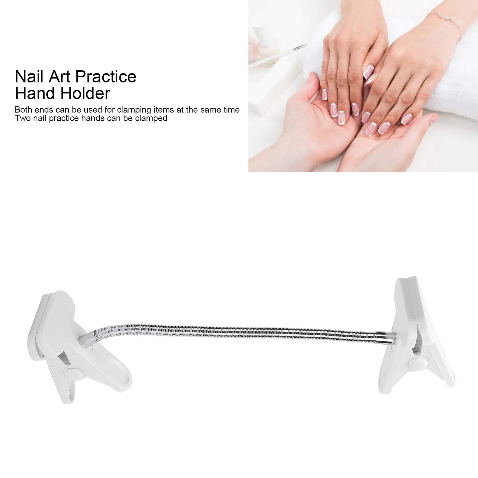 Professional Nail Art Practice Hand Model Holder - Manicure Tools & Equipment with Hand Fixing Clamp for Nail Artists | Perfect for Salon, Home Practice & Nail Art Training